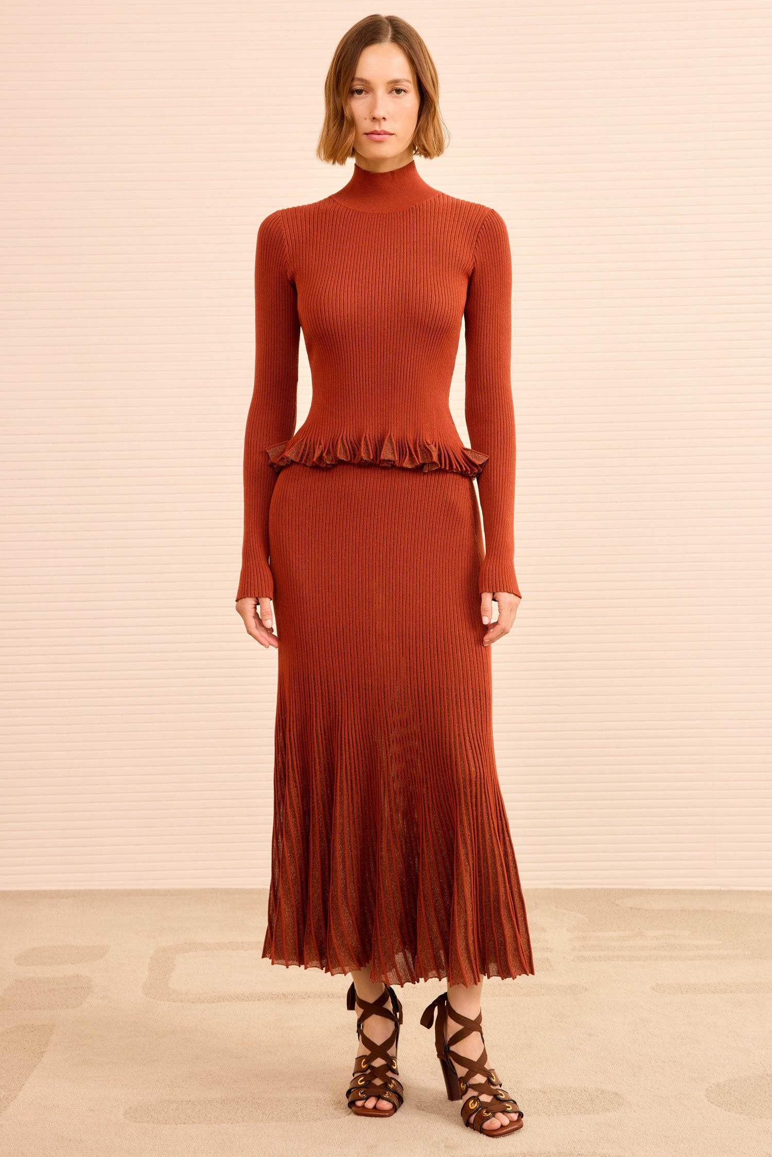 Vera Midi Skirt - Copper