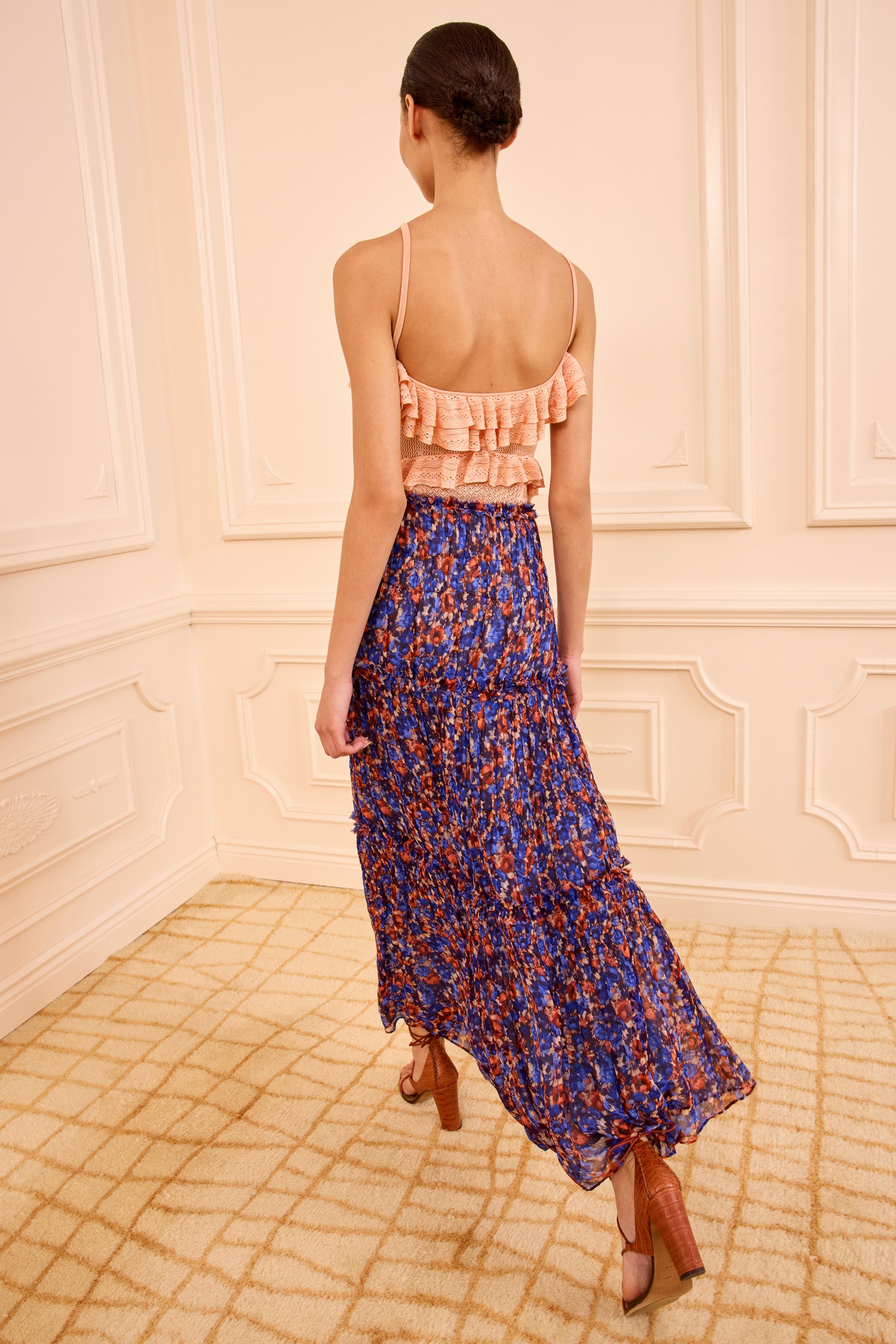 Virginie Silk Skirt - Violet