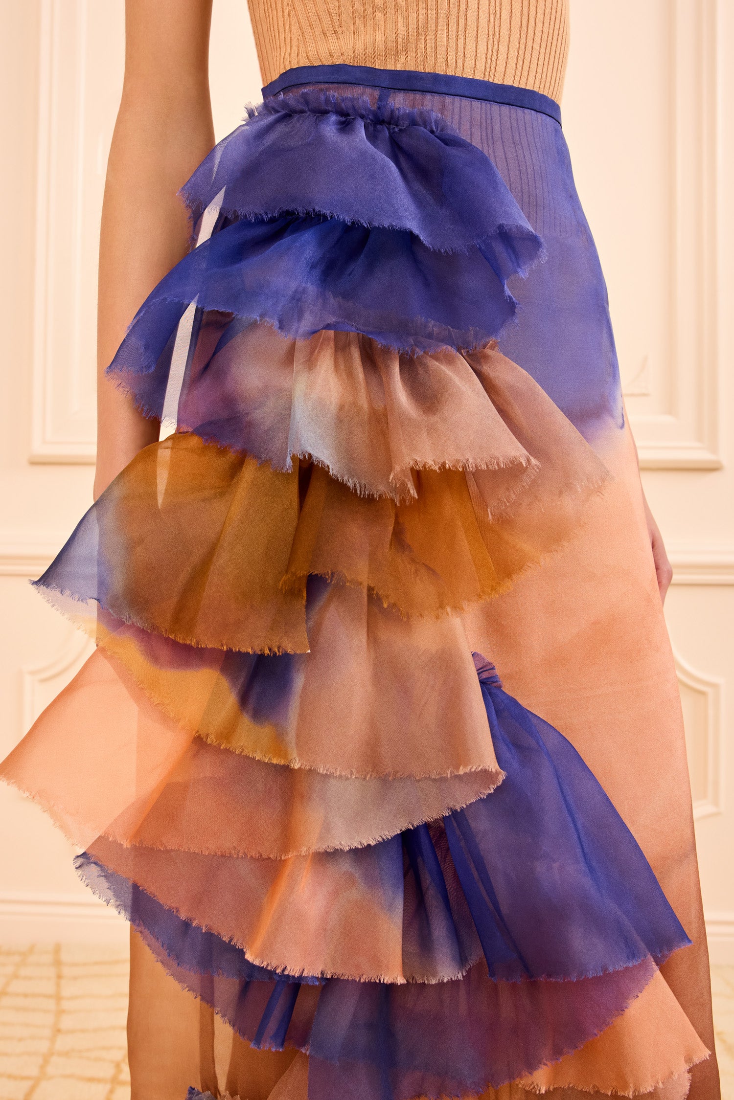 Yelena Ruffle Organza Skirt - Moontide