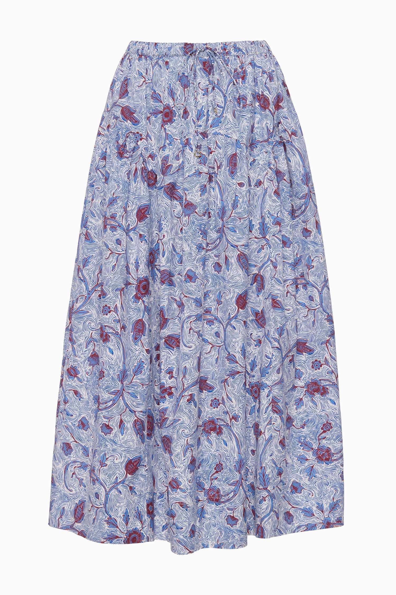 Rosen Cotton Midi Skirt - Gardenia