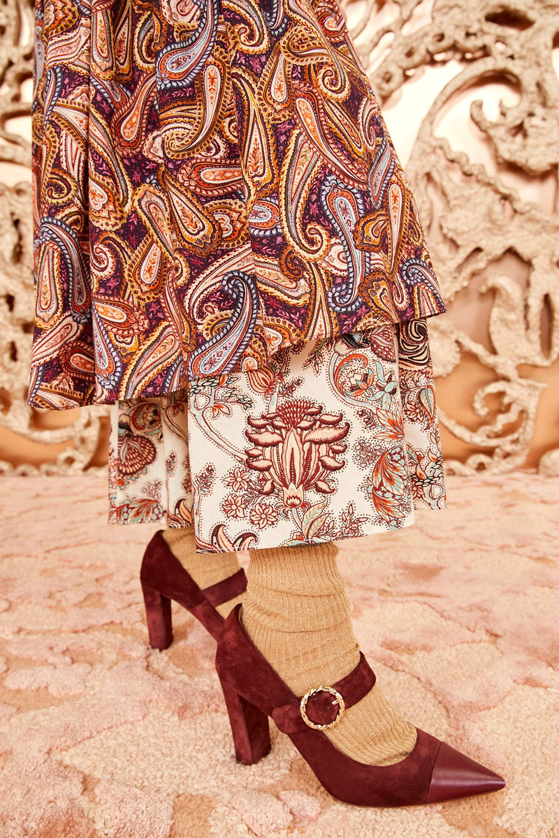 Adira Dress - Bergamot Paisley Wool Tunic Dress - Ulla Johnson