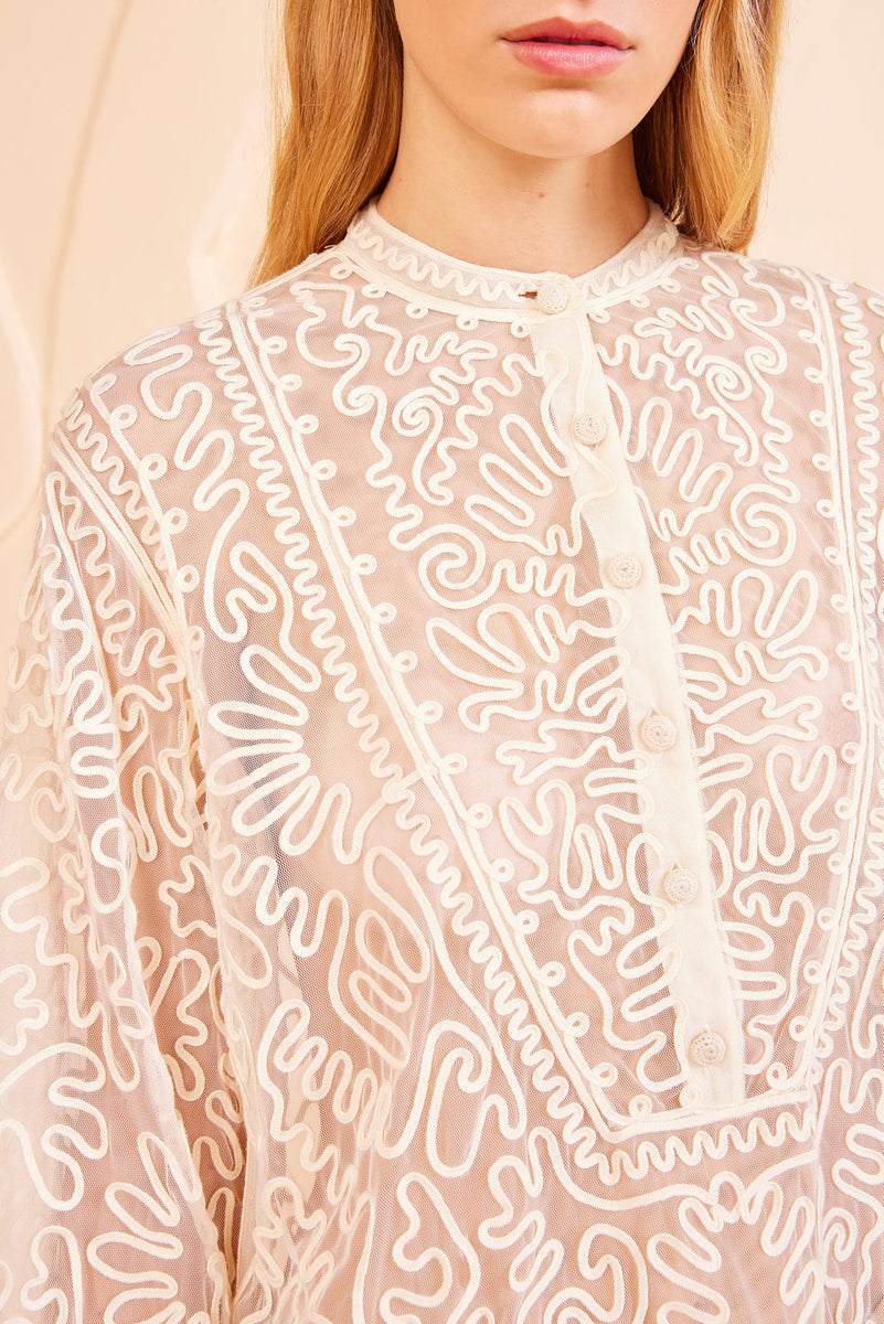 匿名配送】 YILON MADE Joli flower blouse