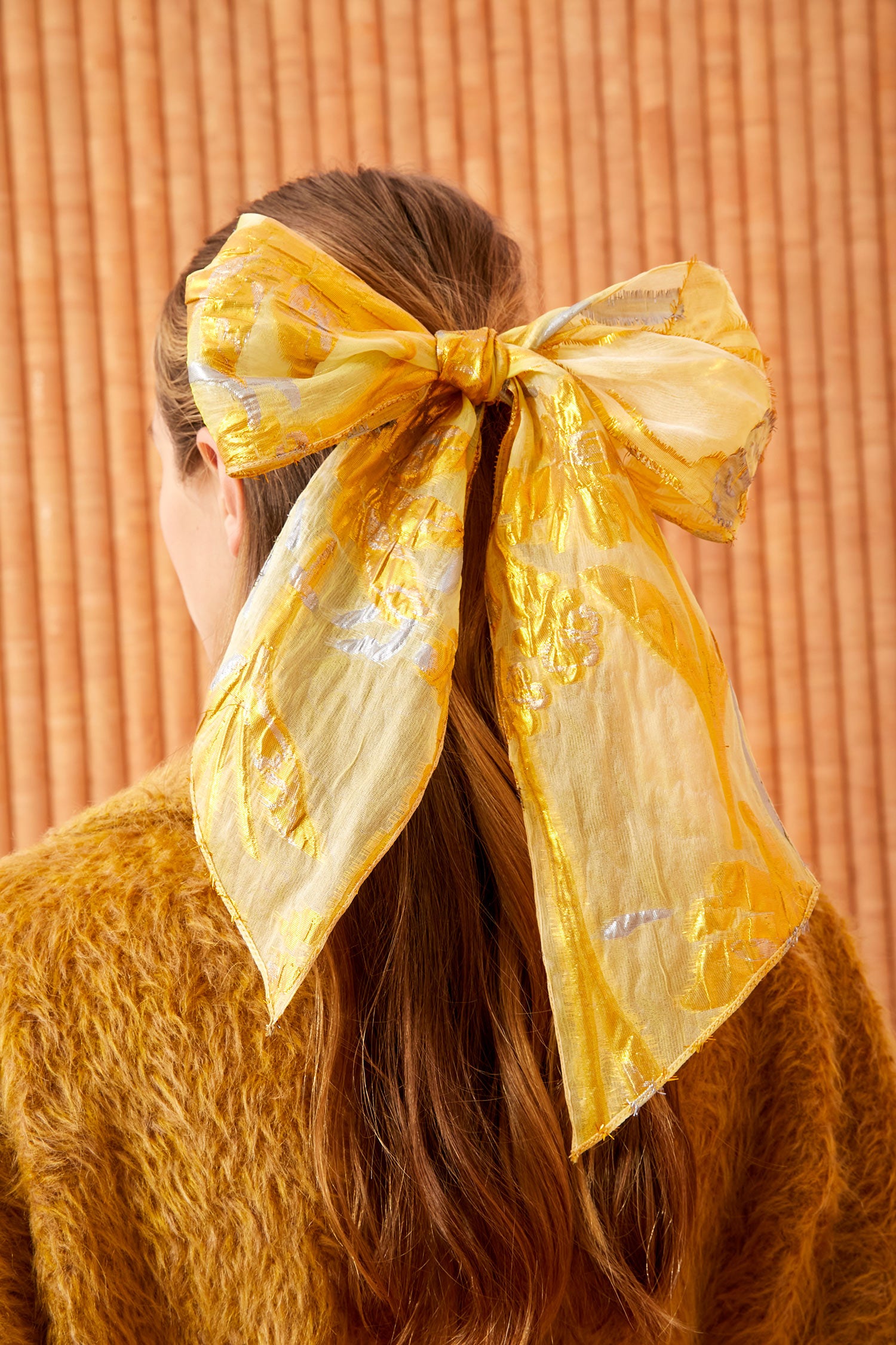 Lurex Hair Bow - Goldfinch