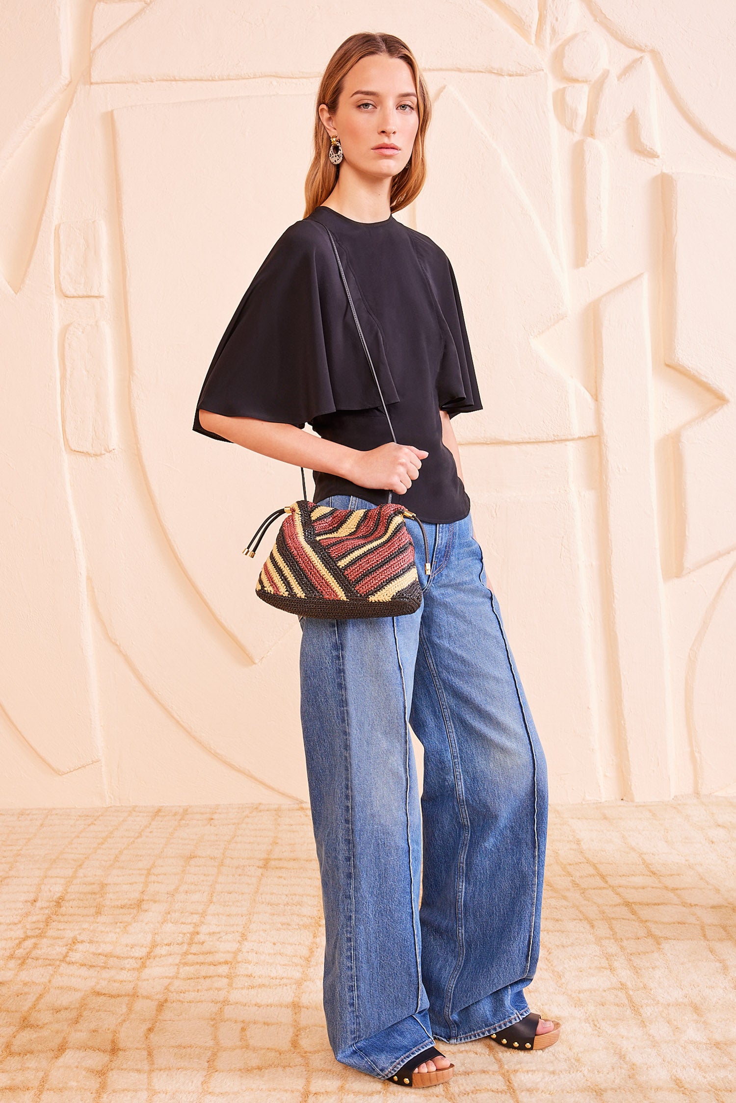 Ulla Johnson Lali Clutch - Canyon Stripe