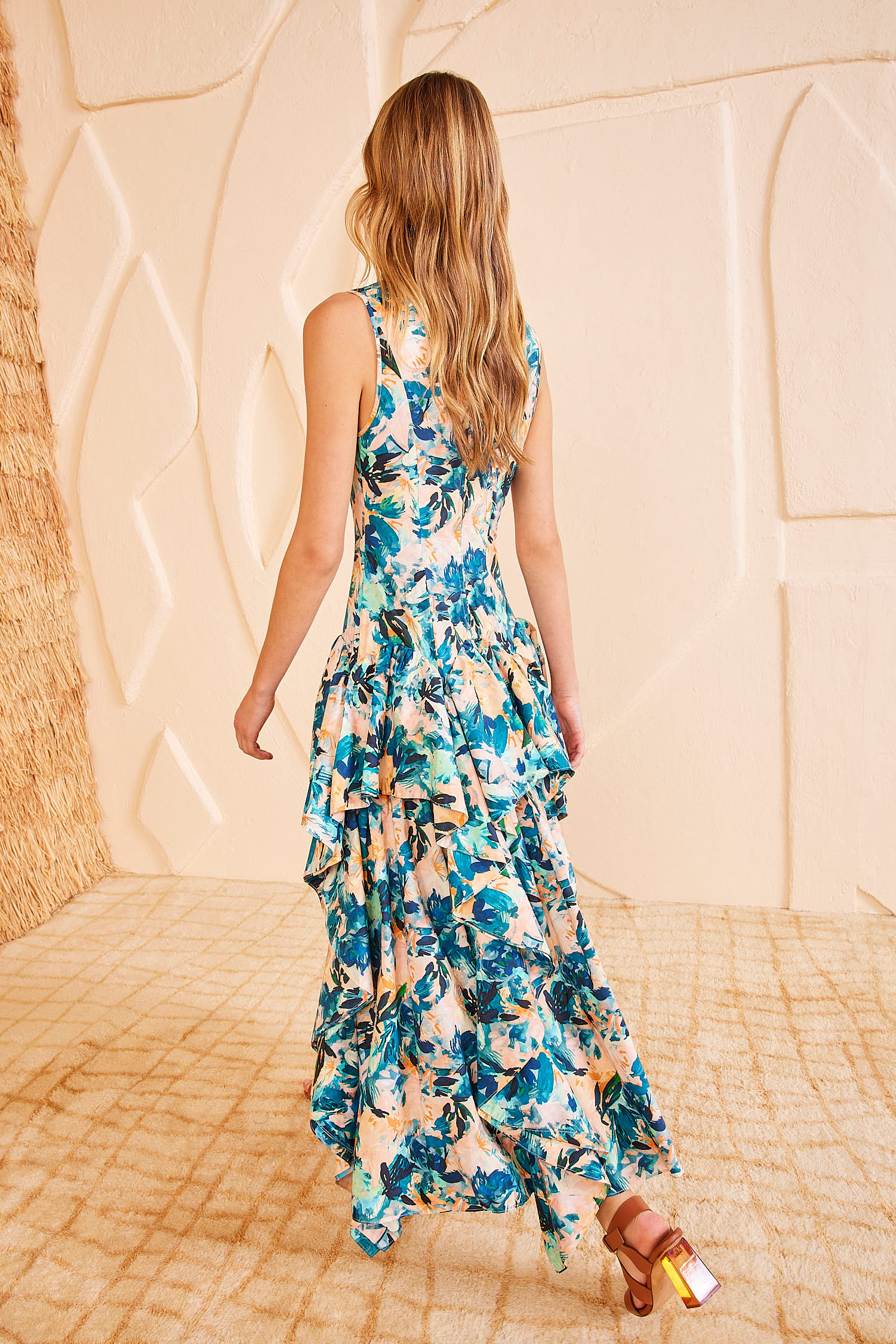 Mural Dress - Delphinium
