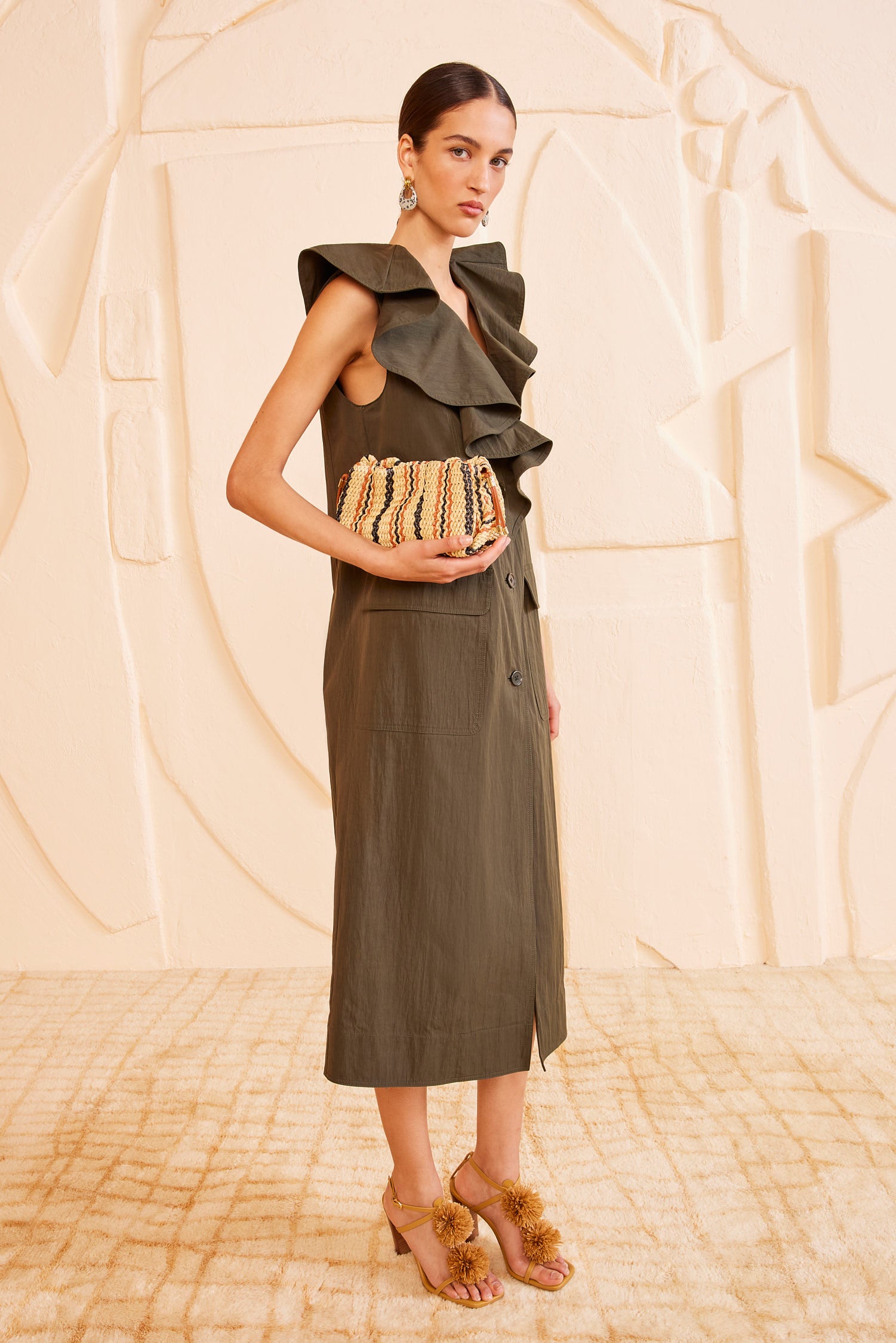 Ulla Johnson Remy Mini Soft Clutch - Desert Stripe