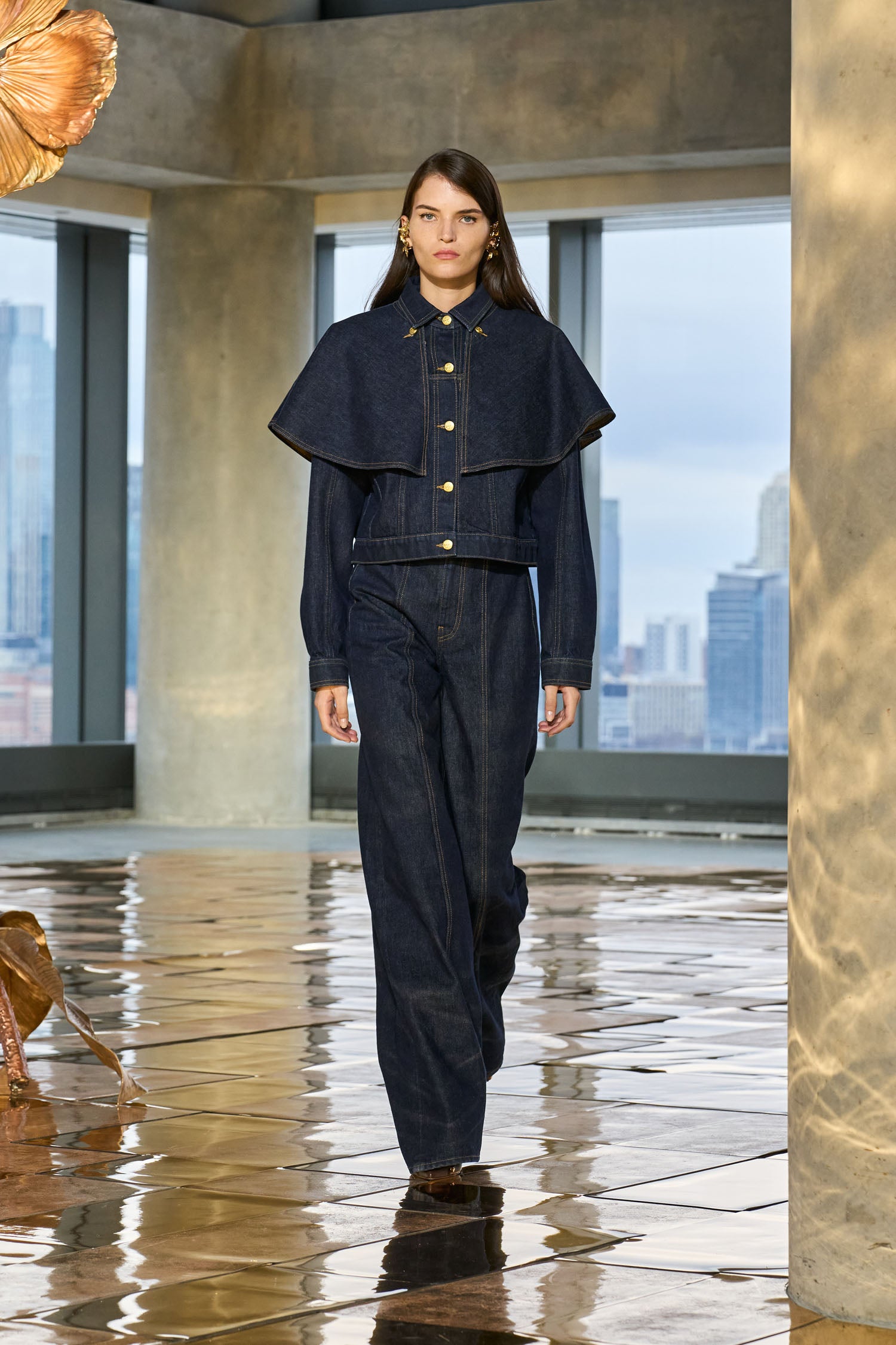 The Agata Denim Cape Jacket - Tigris