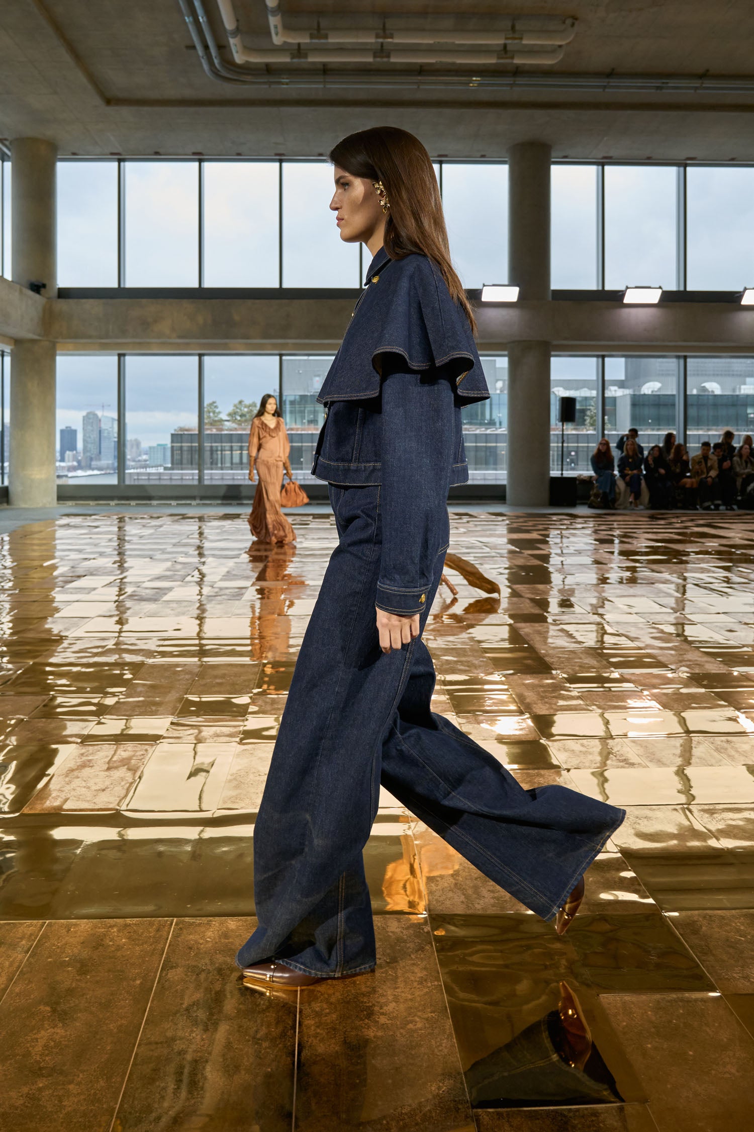 The Agata Denim Cape Jacket - Tigris