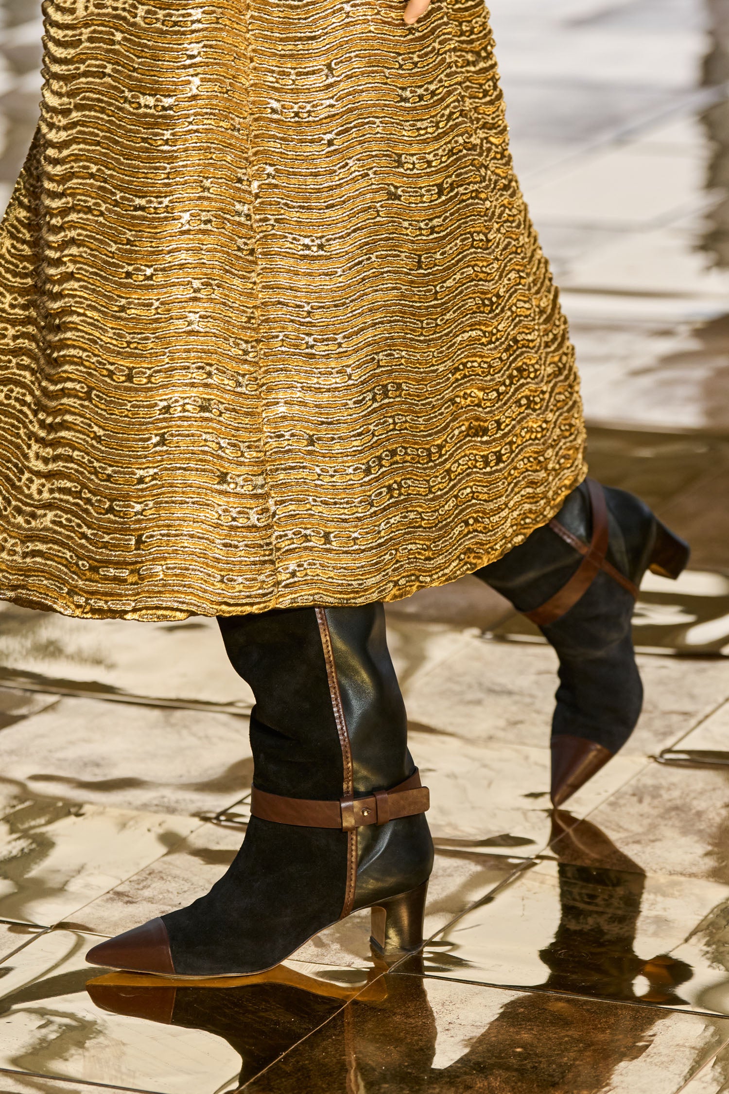 Kiki Patchwork Boot - Noir Mixte