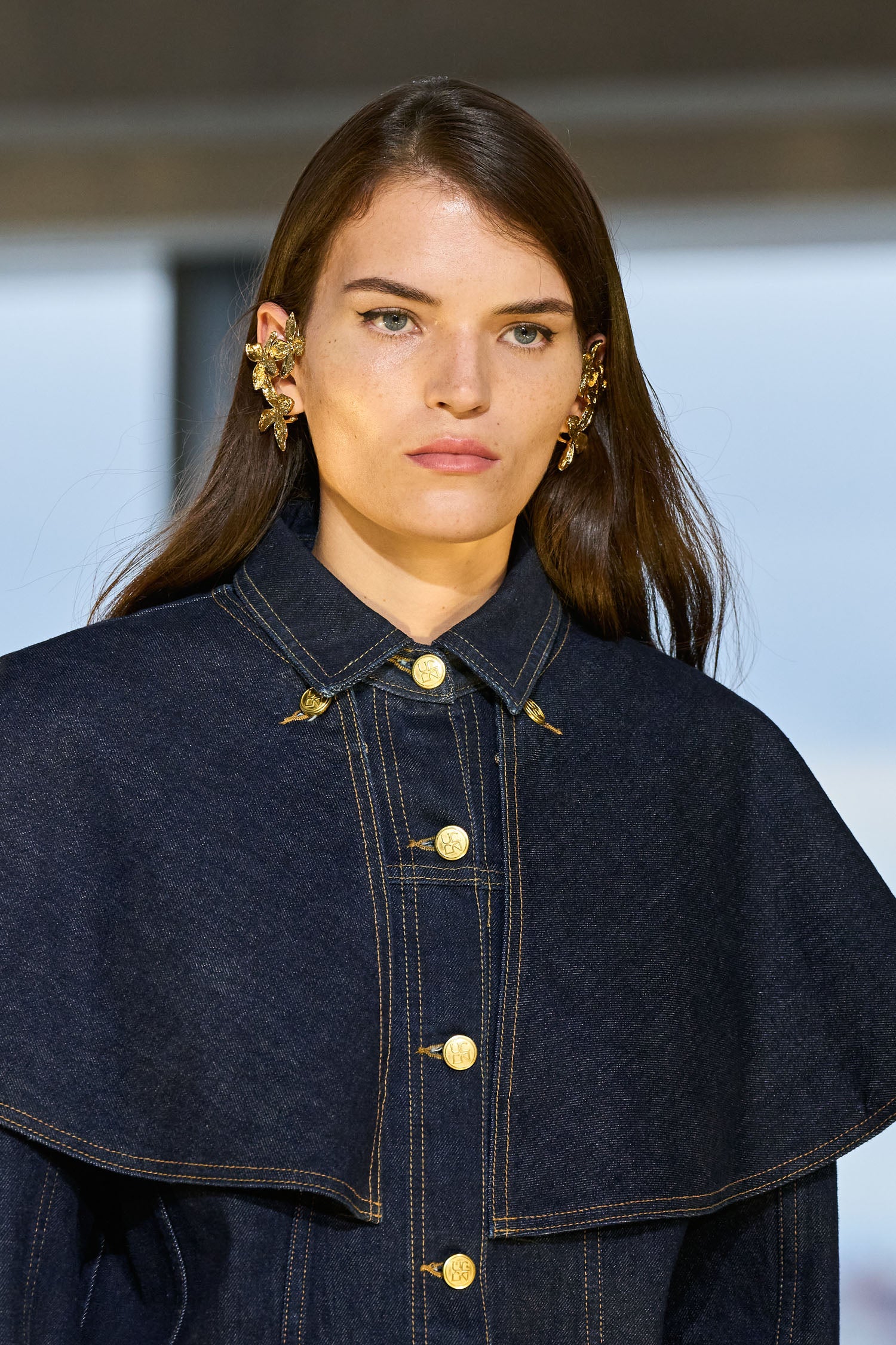 The Agata Denim Cape Jacket - Tigris