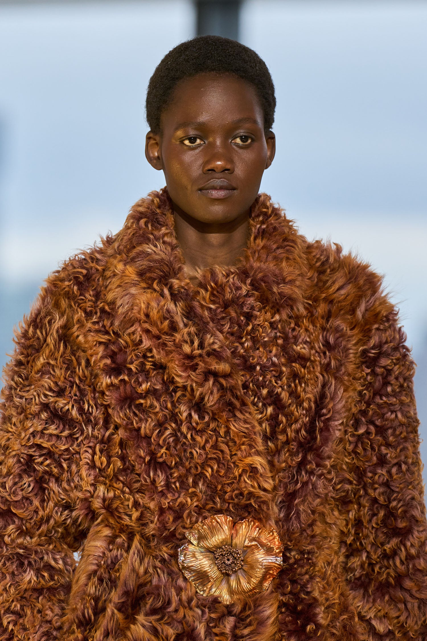 Ulla Johnson Ceryse Long Shearling Coat - Umber