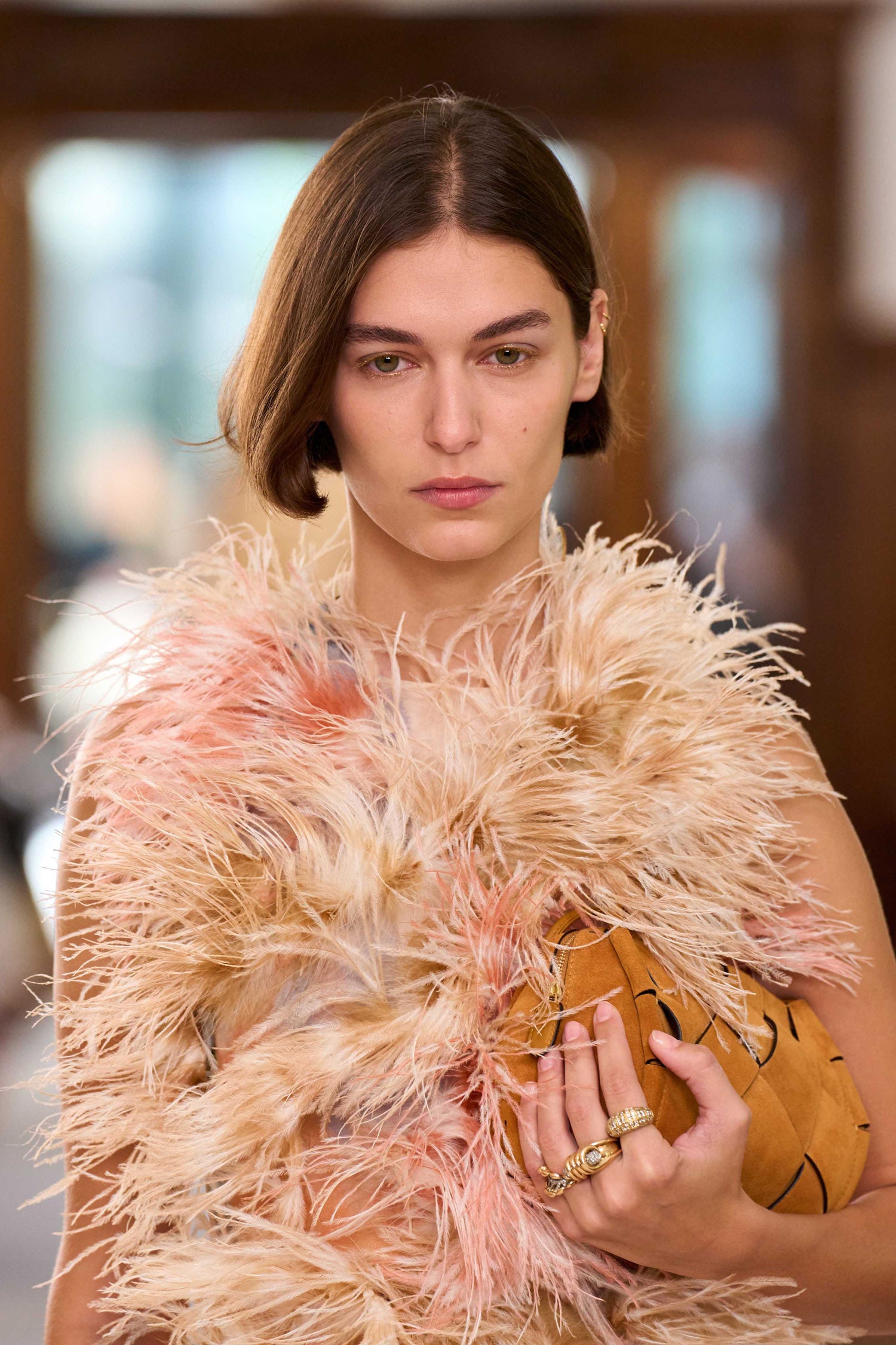 Divina Top with Feather Embroidery - Western Dream