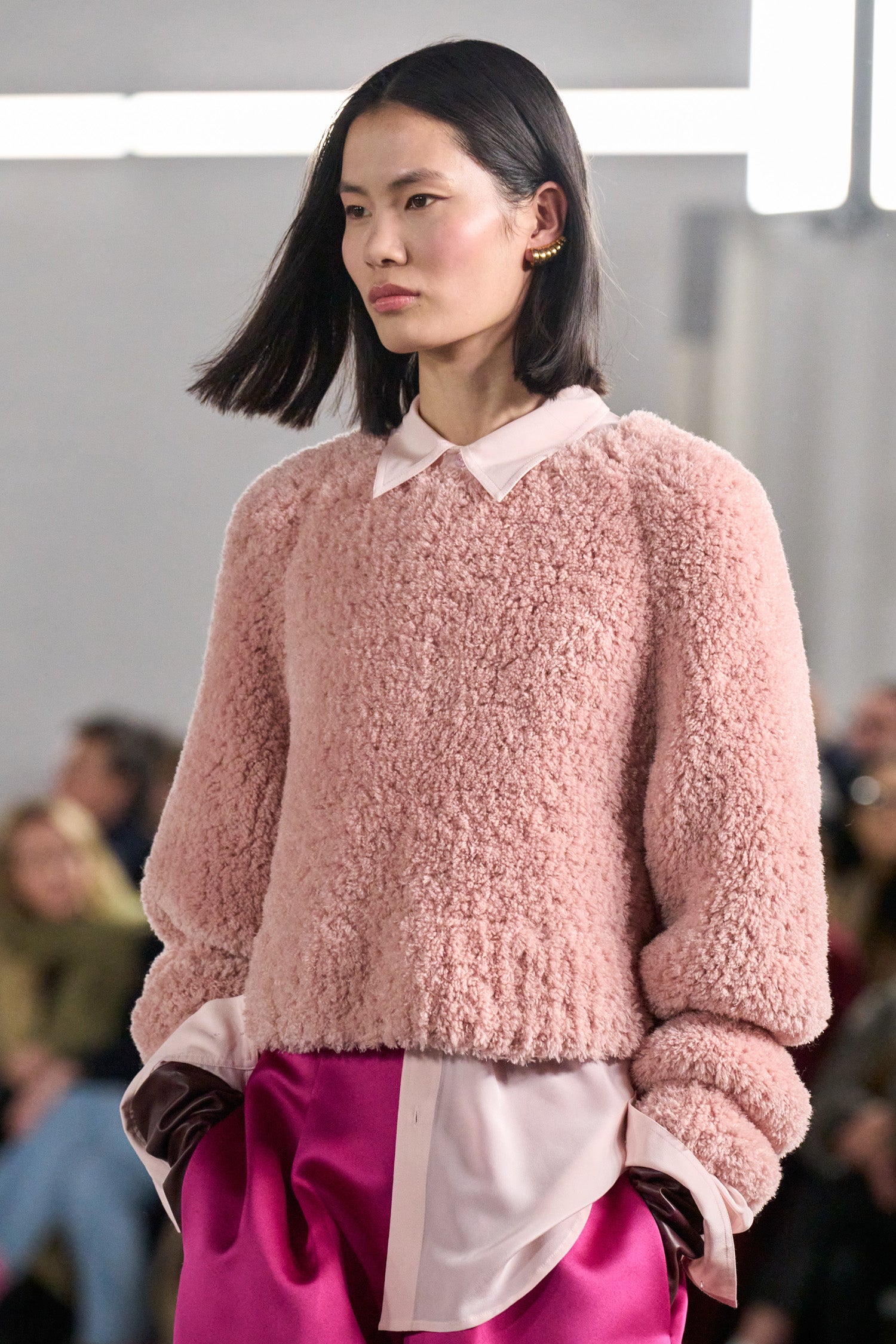 Cosette Cashmere Fur Pullover - Powder