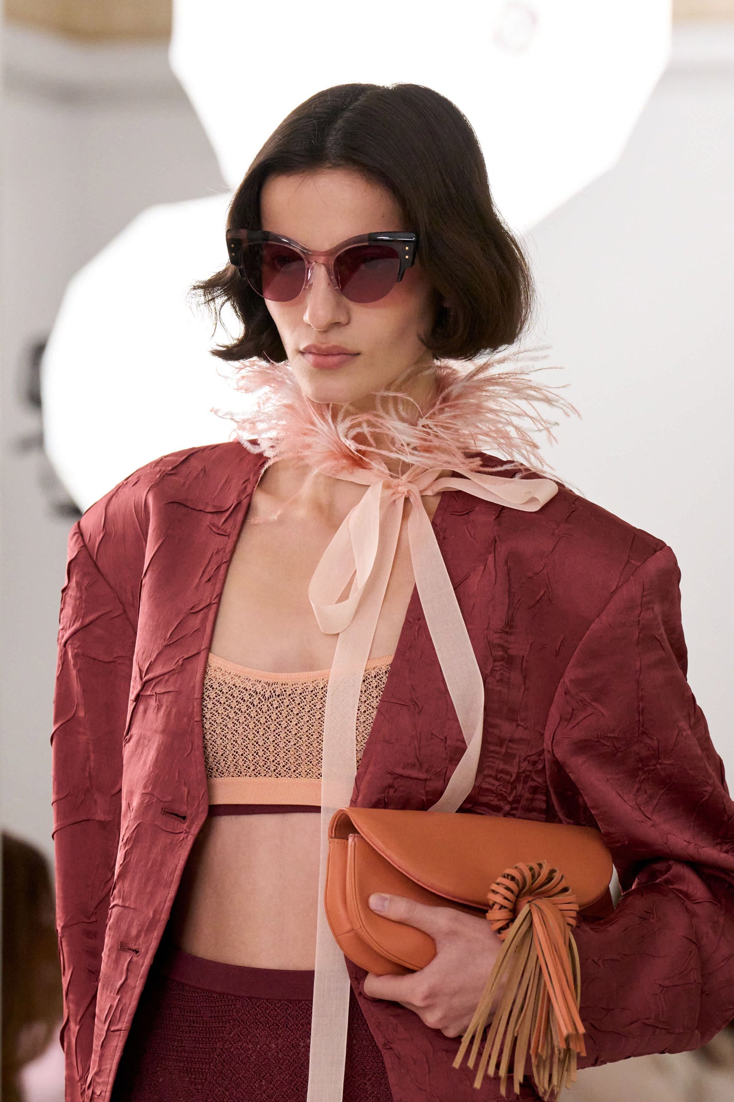 Tara Knit Bralette - Peony