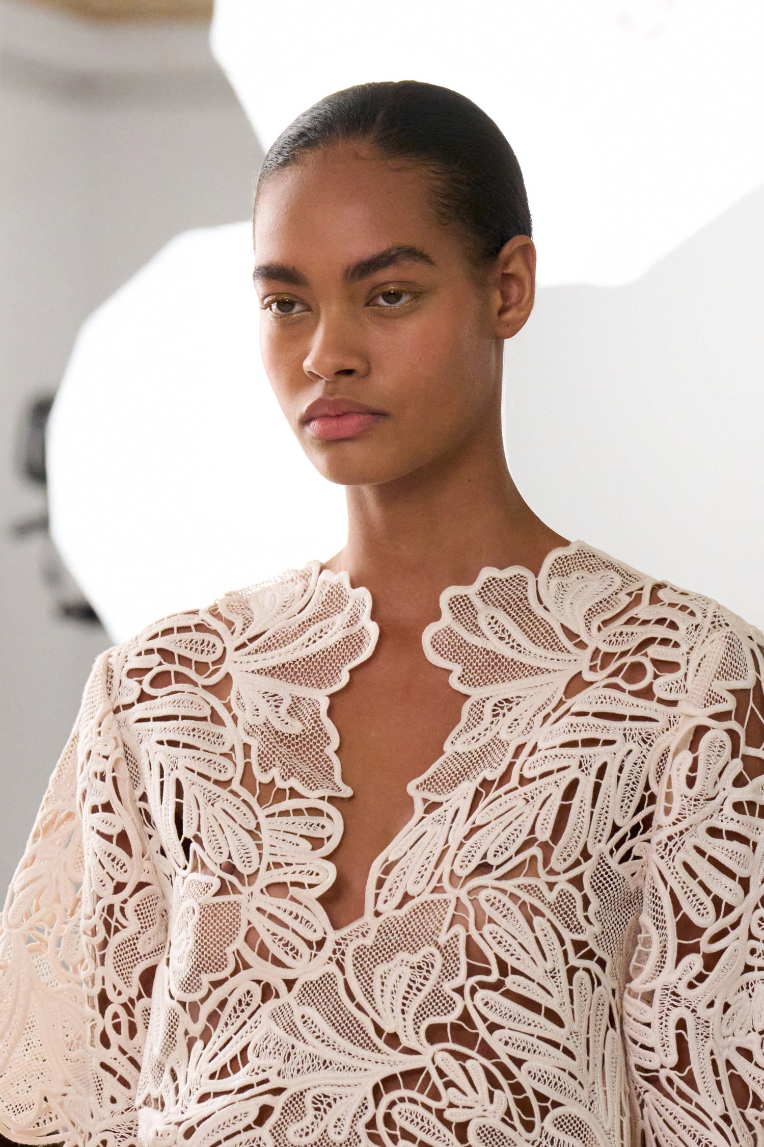 Dua Corded Lace Top - Chalk