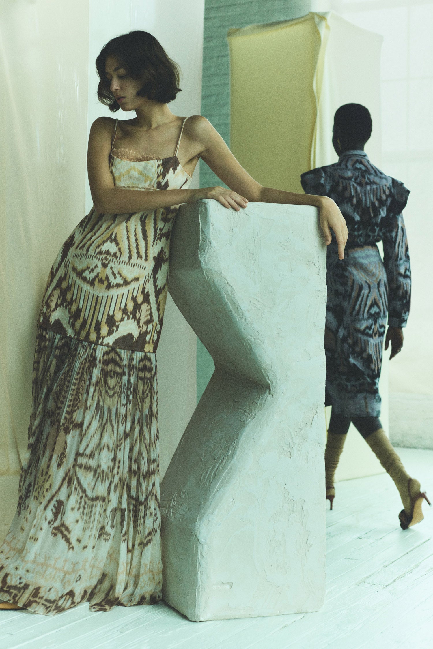 Marisol Drop Waist Gown - Moonstone