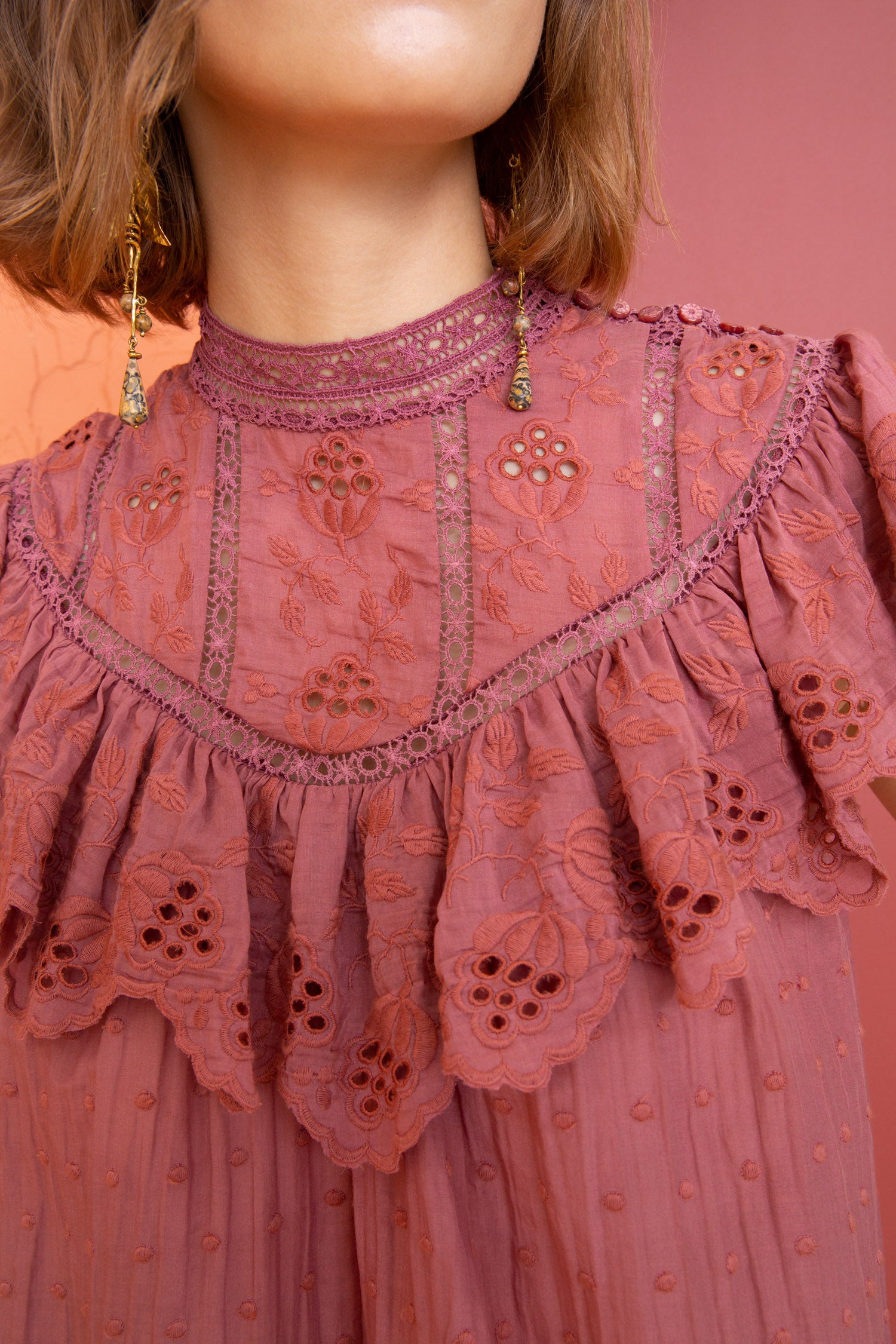 Ulla Johnson Delaine Top - Rosewood