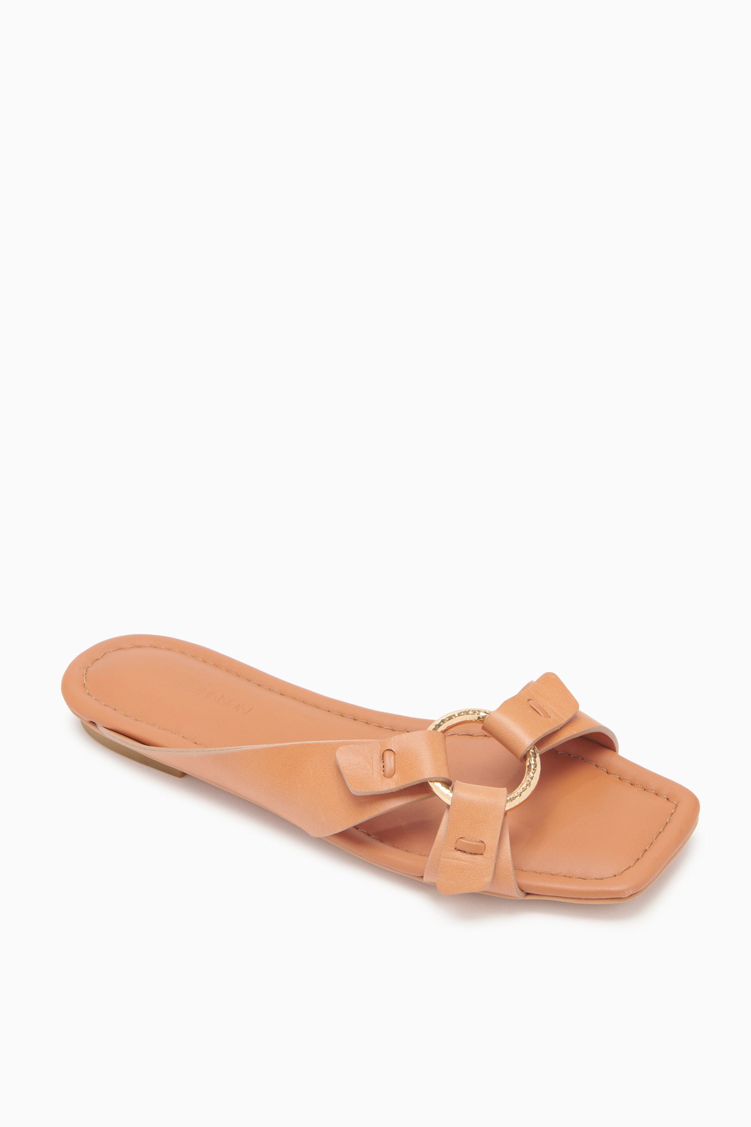 Anya Slide - Pecan Brown Brown Leather Slide Sandals - Ulla Johnson