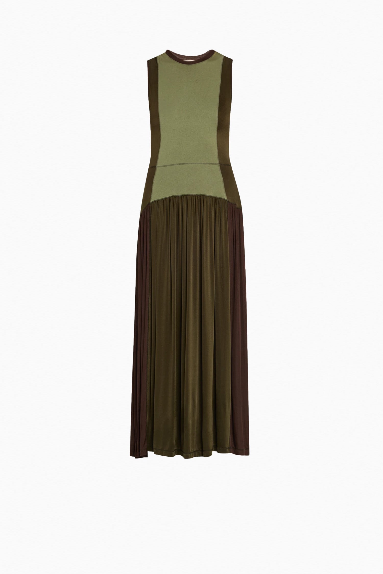 Amaliya Jersey Sleeveless Dress - Militaire