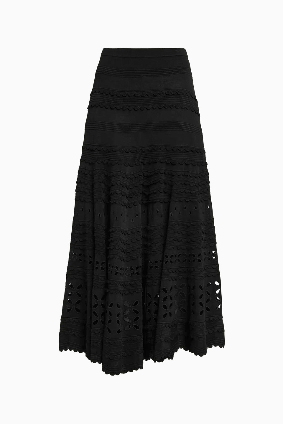 Annisa Eyelet Knit Skirt - Noir