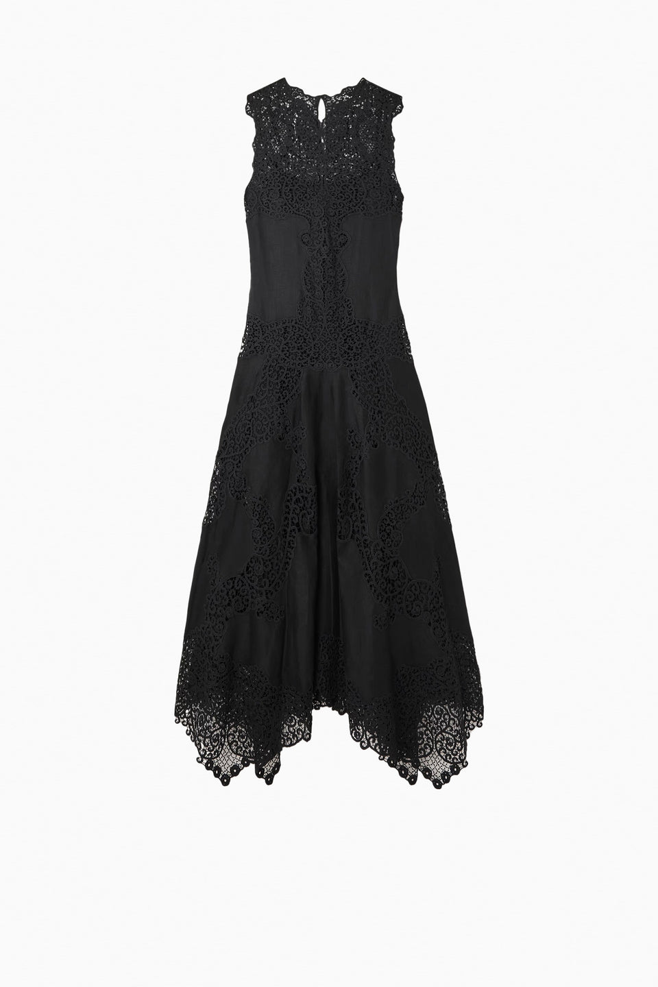 Arlette Sleeveless Handkerchief Dress - Noir