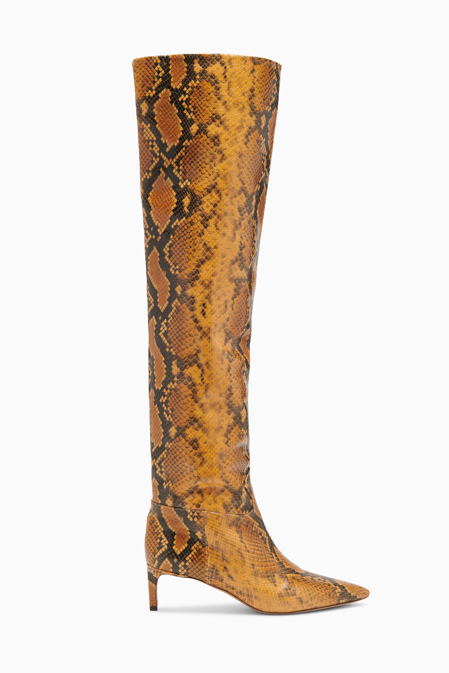 Ulla Johnson Carolina Mid Heel Boot - Amber Python