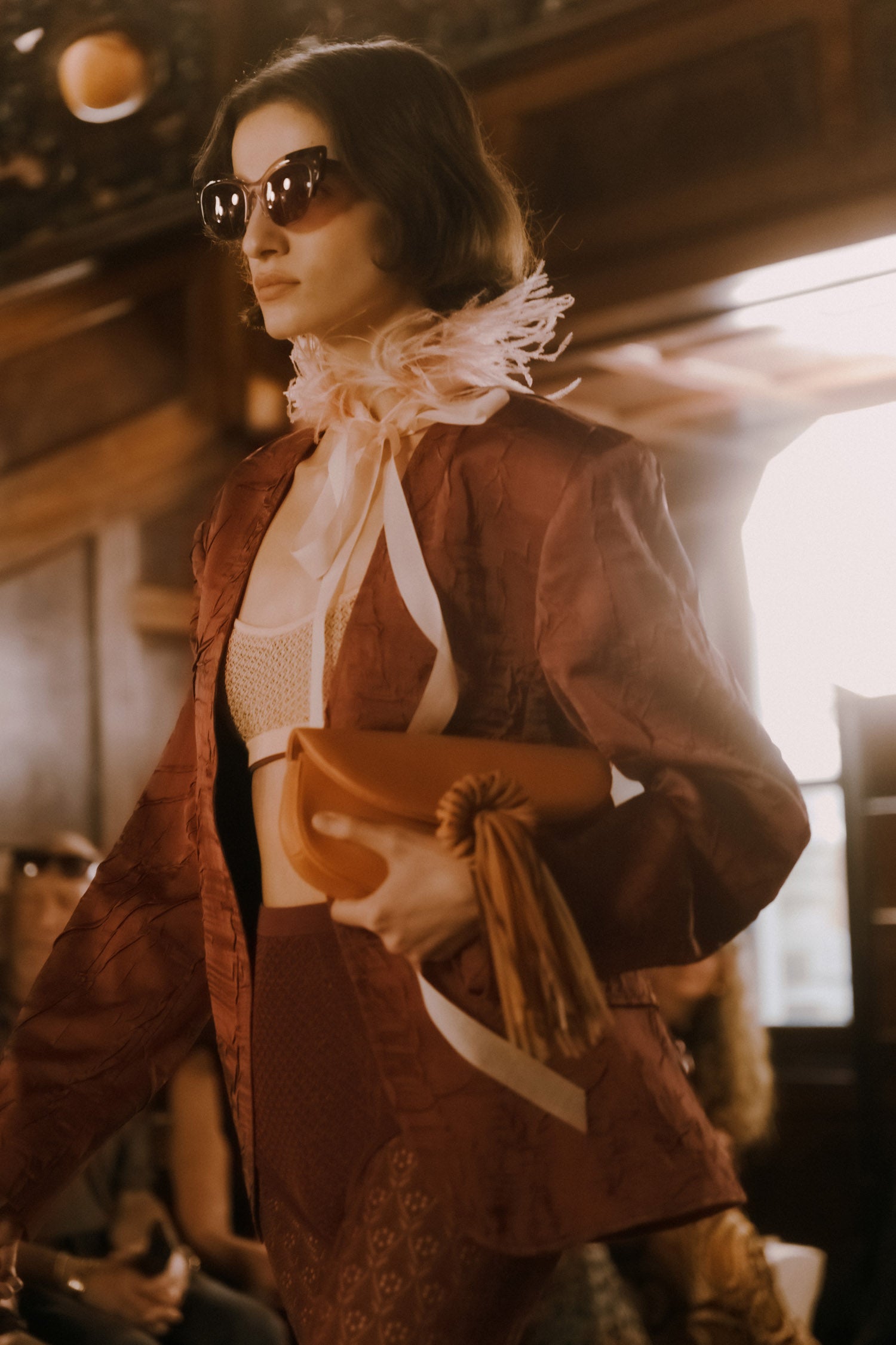 Tara Knit Bralette - Peony