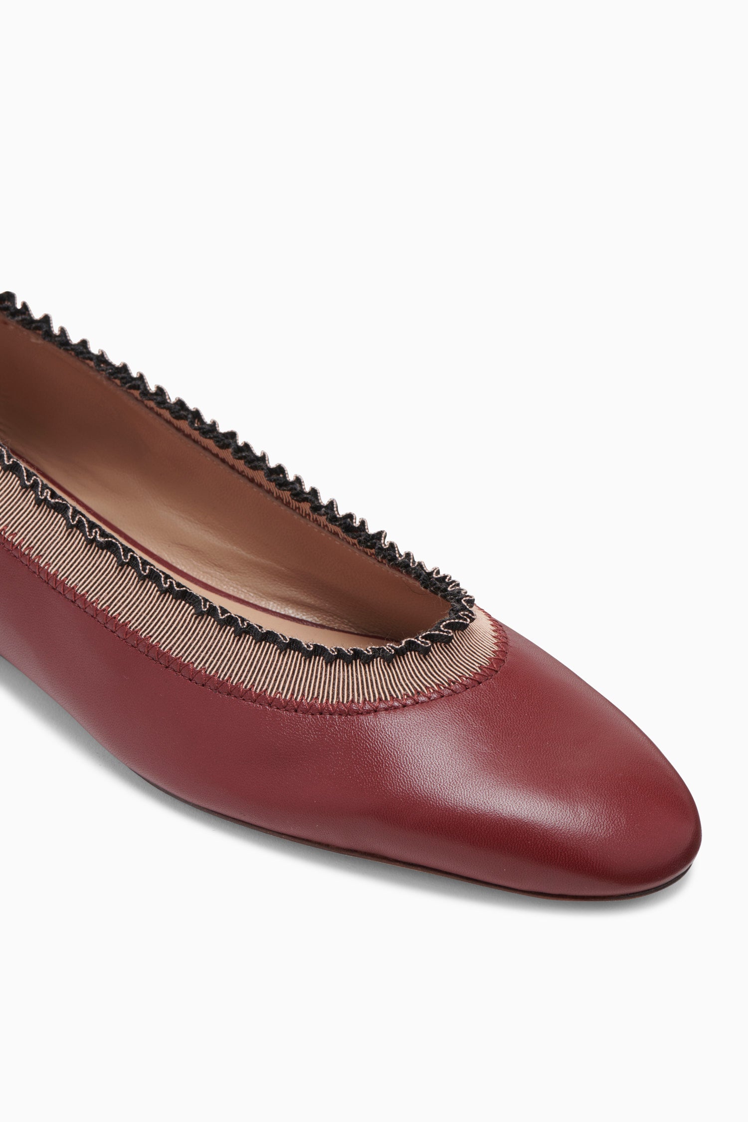 Elise Ruffle Ballet - Cordovan
