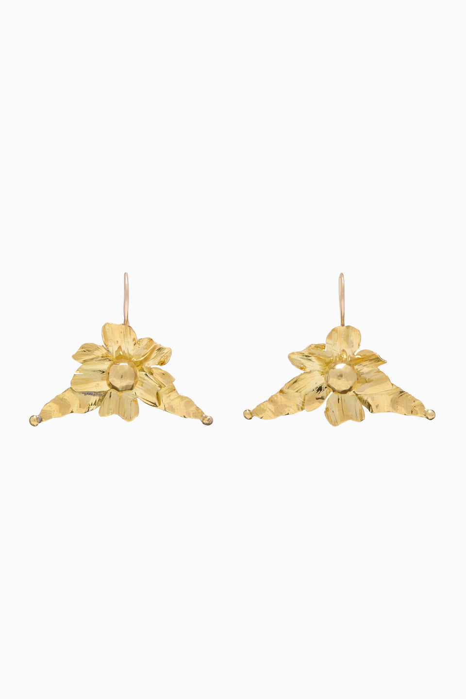 Gaia Flower Stud Earring - Brass