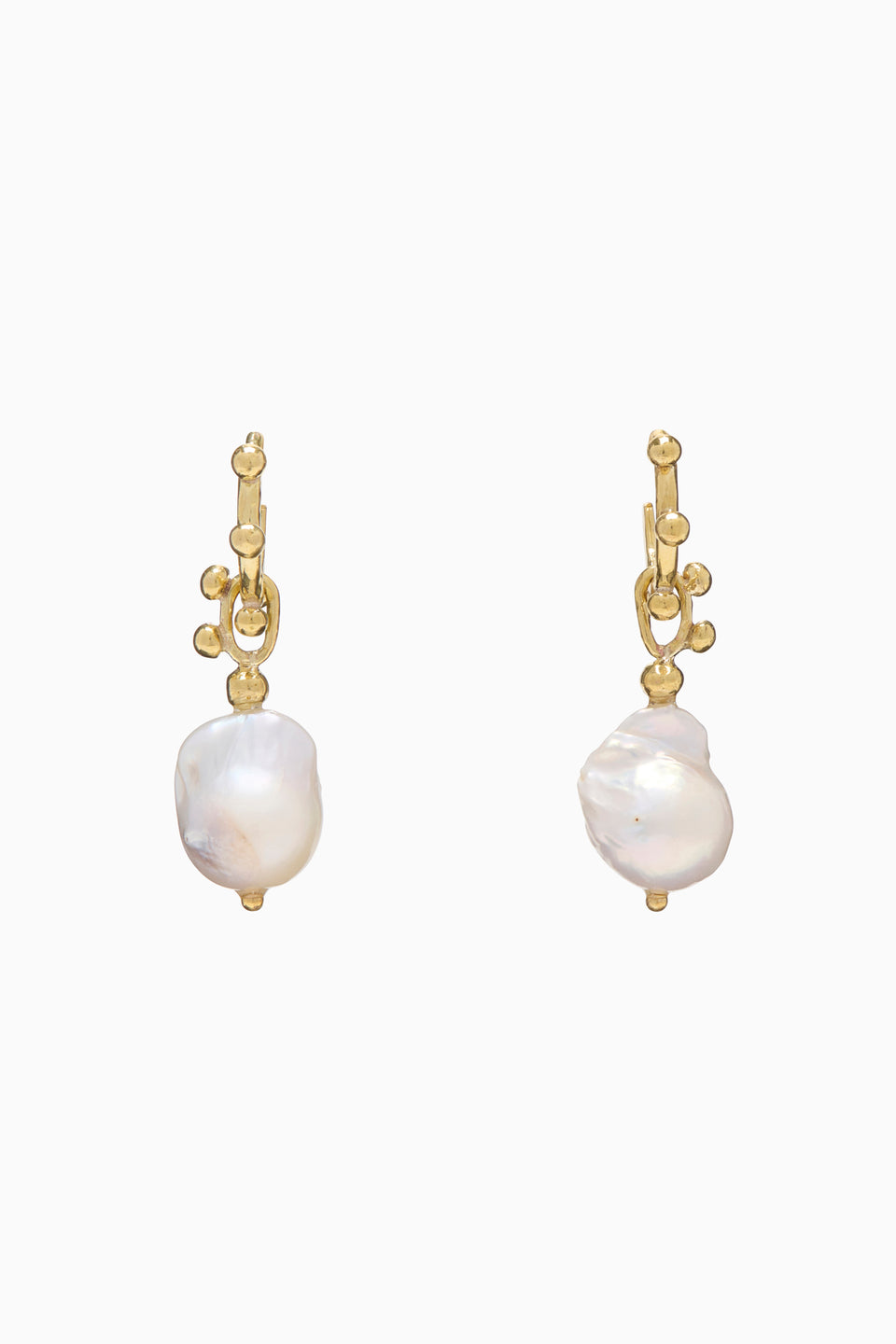 Lilith White Pearl Hoop Earring - Pearl