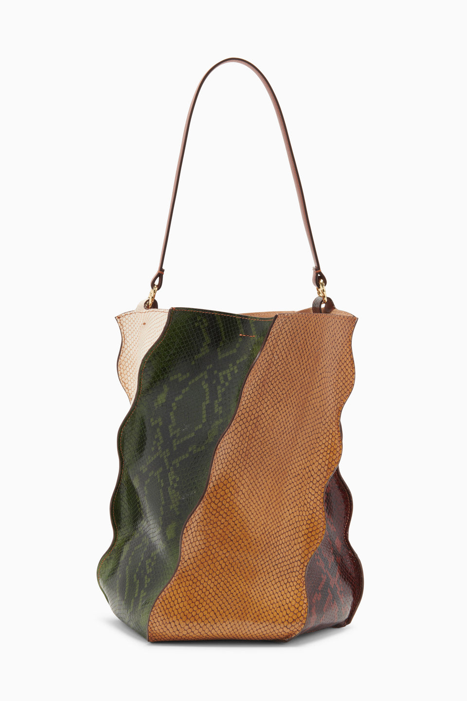 Adria Pleated Wave Bucket - Agate