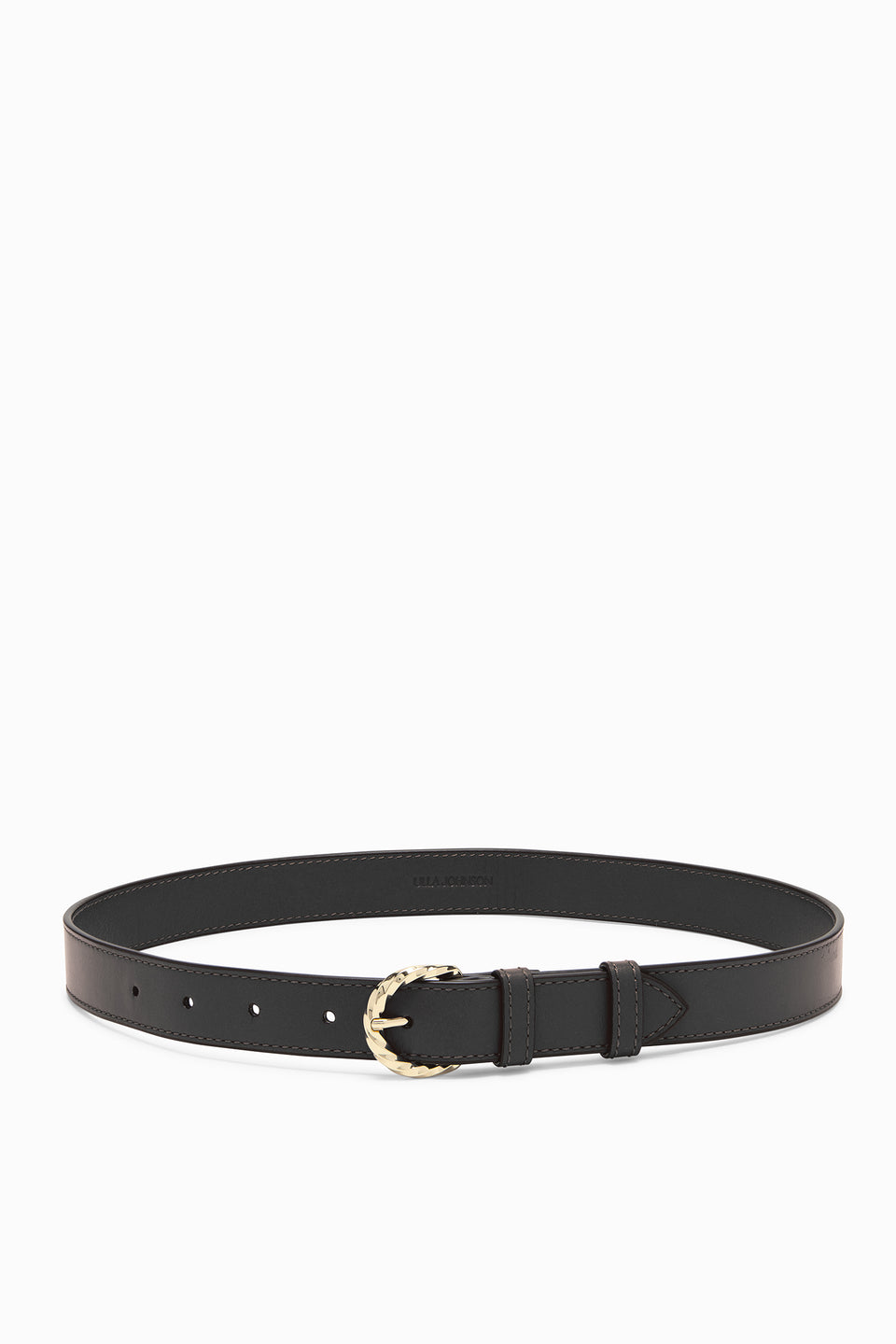 Gia Twisted Buckle Belt - Noir