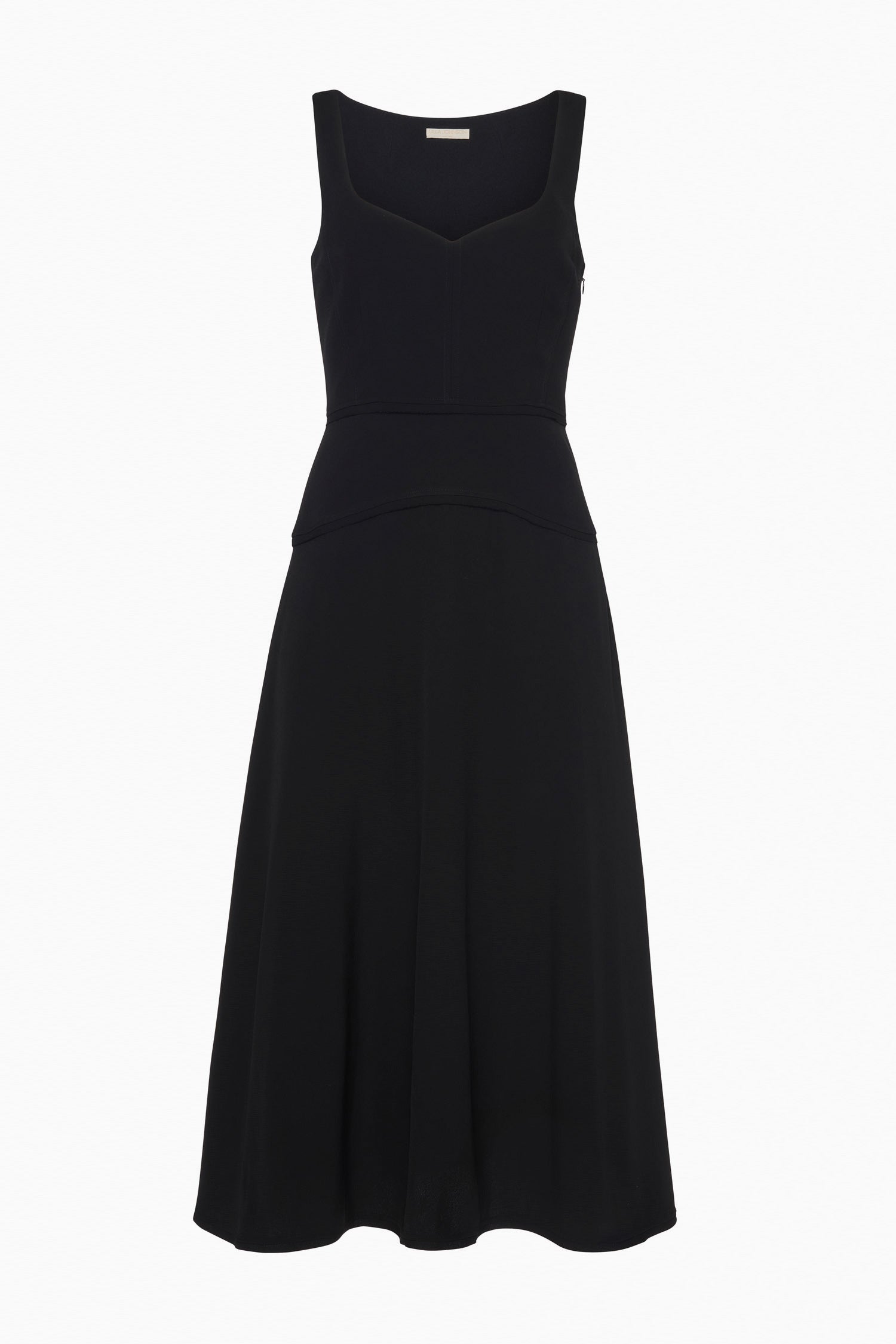 Vivi Sweetheart Neckline Midi Dress - Noir