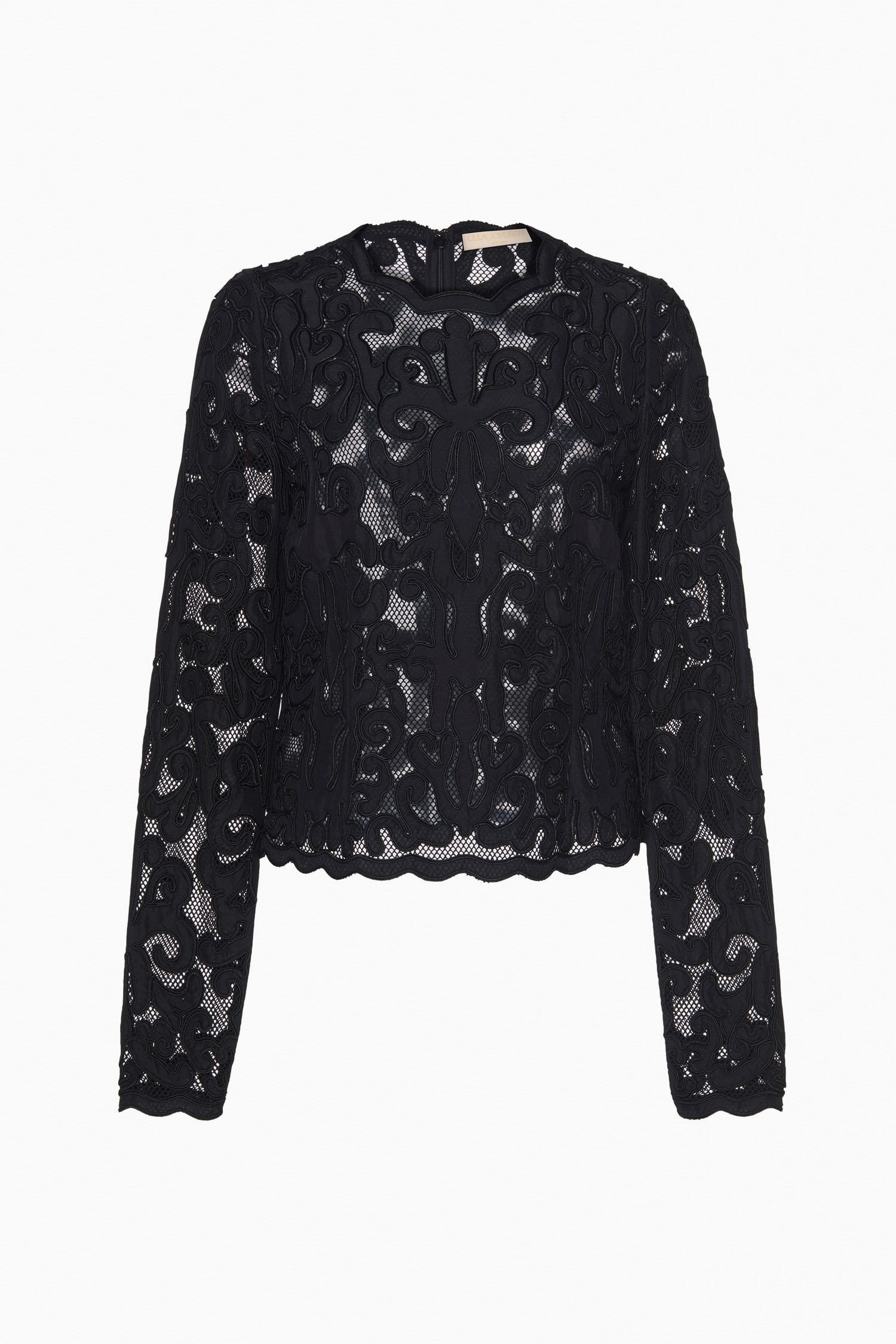 Ulla Johnson Ursa Applique Long Sleeve Top - Noir