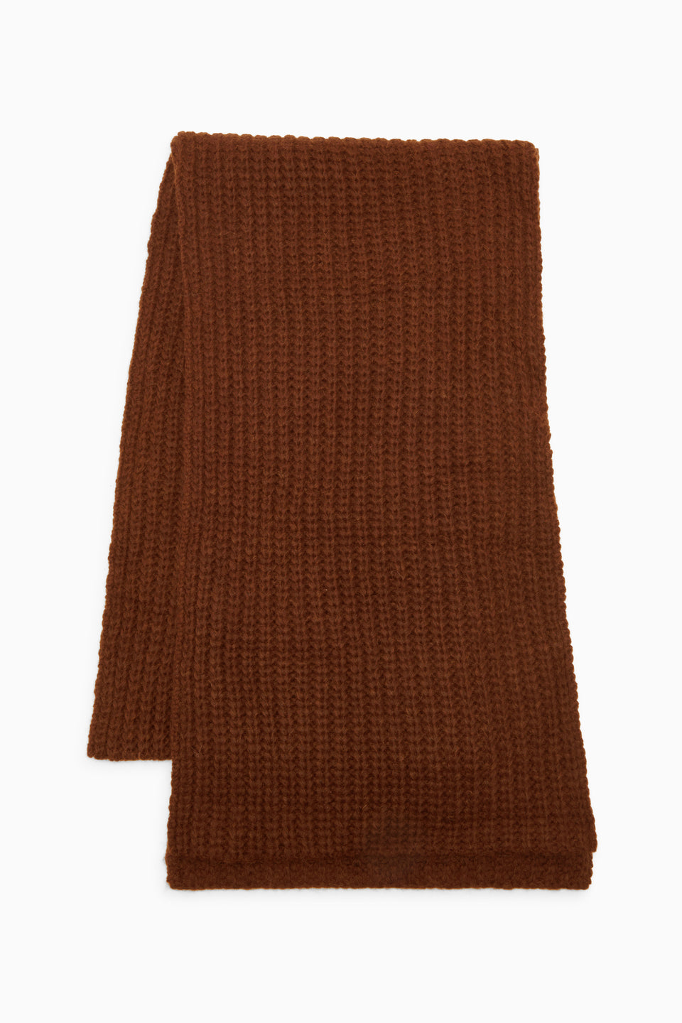 Lucie Alpaca Knit Scarf - Walnut