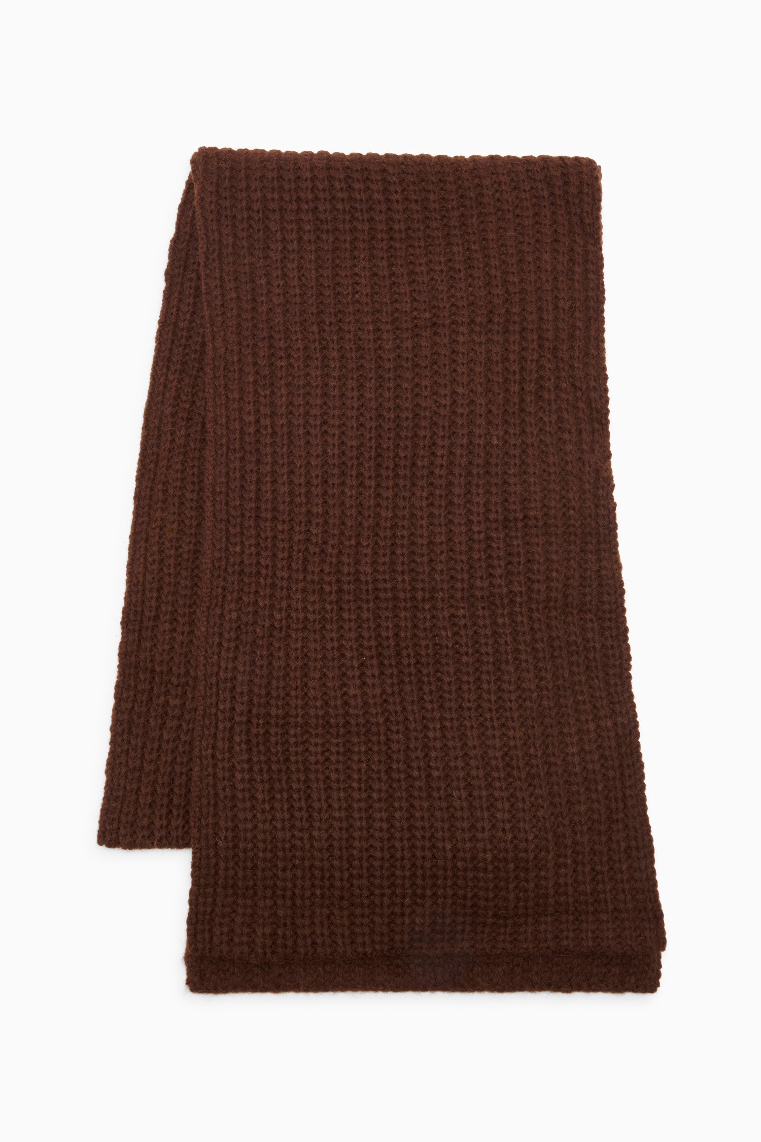 Lucie Alpaca Knit Scarf - Mahogany