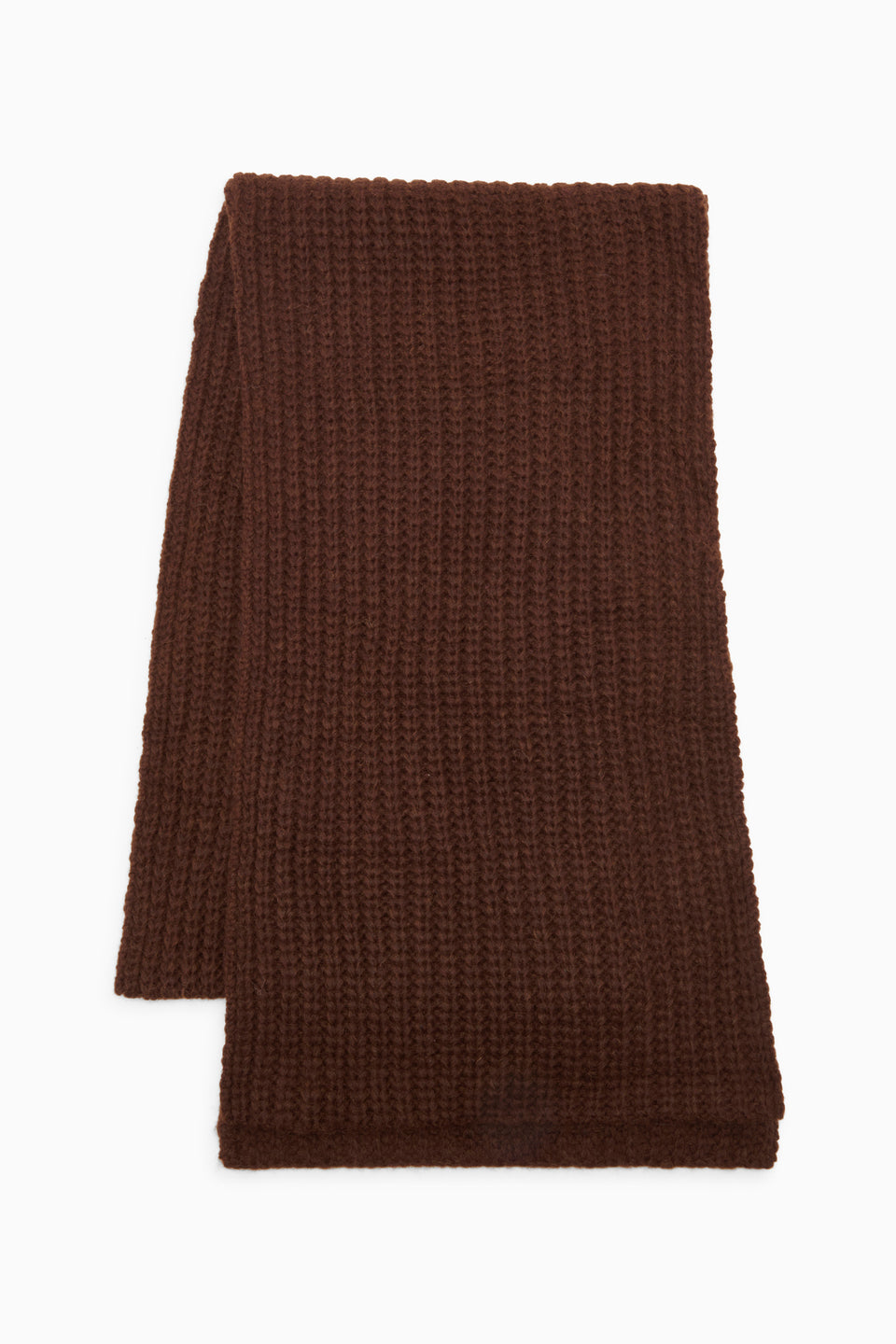 Lucie Alpaca Knit Scarf - Mahogany