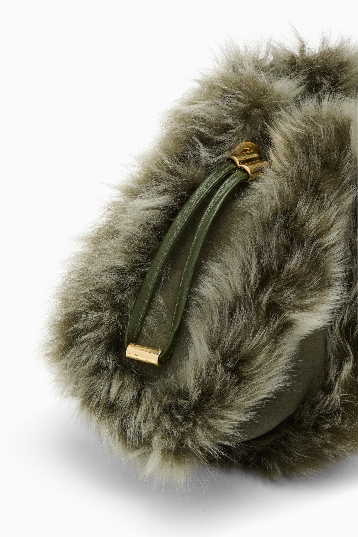 Ulla Johnson Adria Shearling Crossbody - Militaire