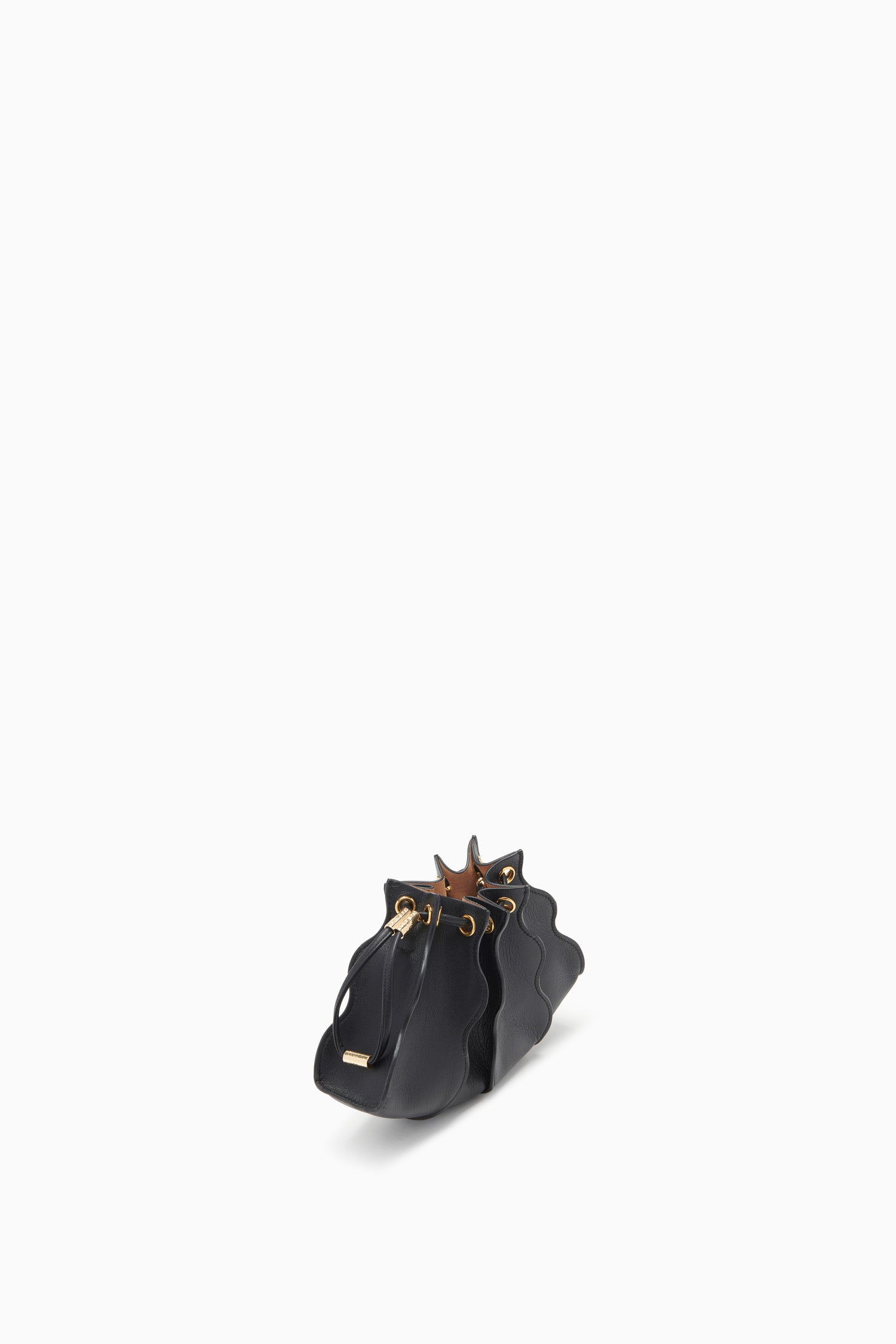 Adria Small Crossbody - Noir Leather Wave Crossbody Bag - Ulla Johnson