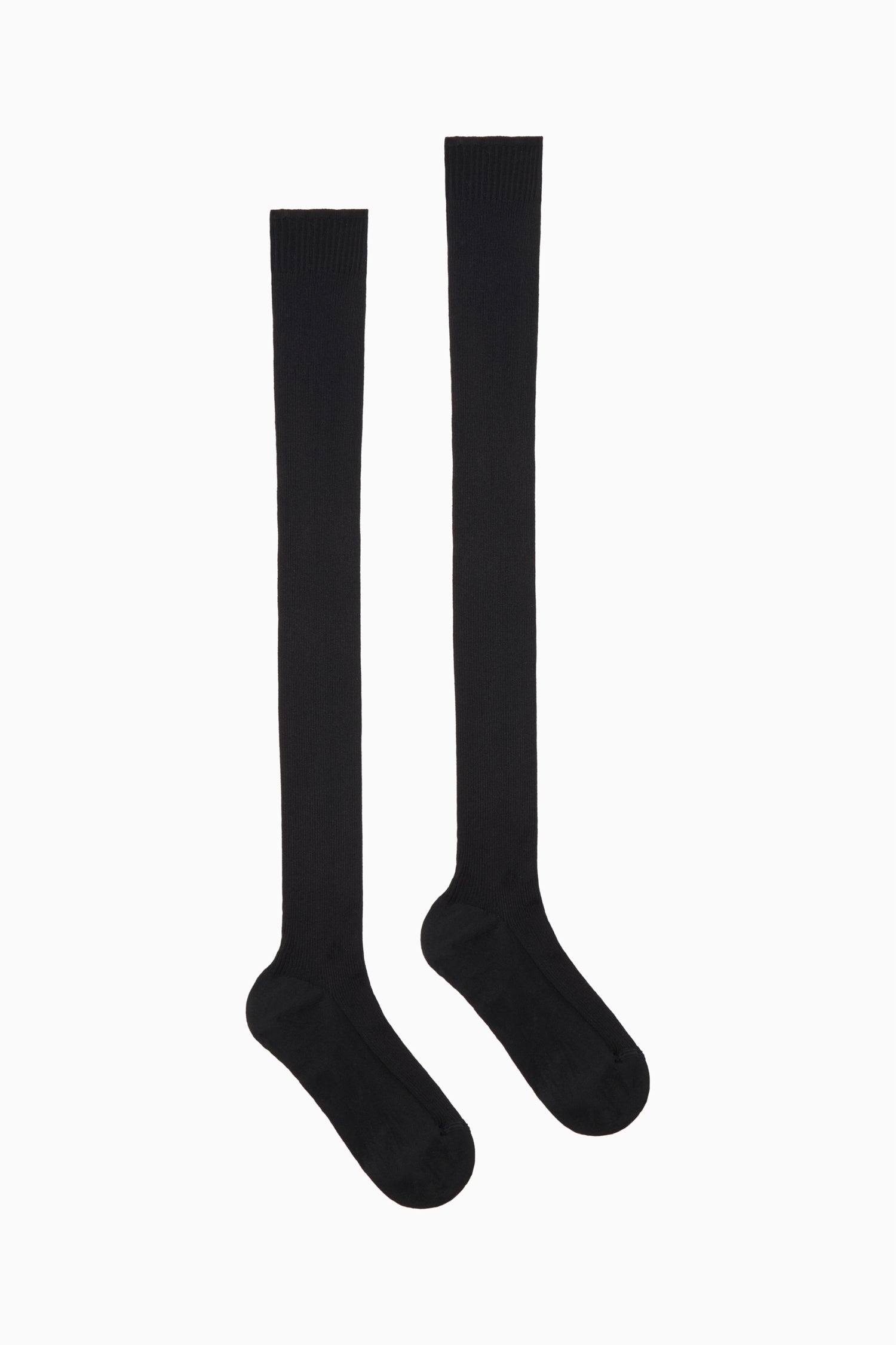 Ulla Johnson Netra Knee High Silk Socks - Noir