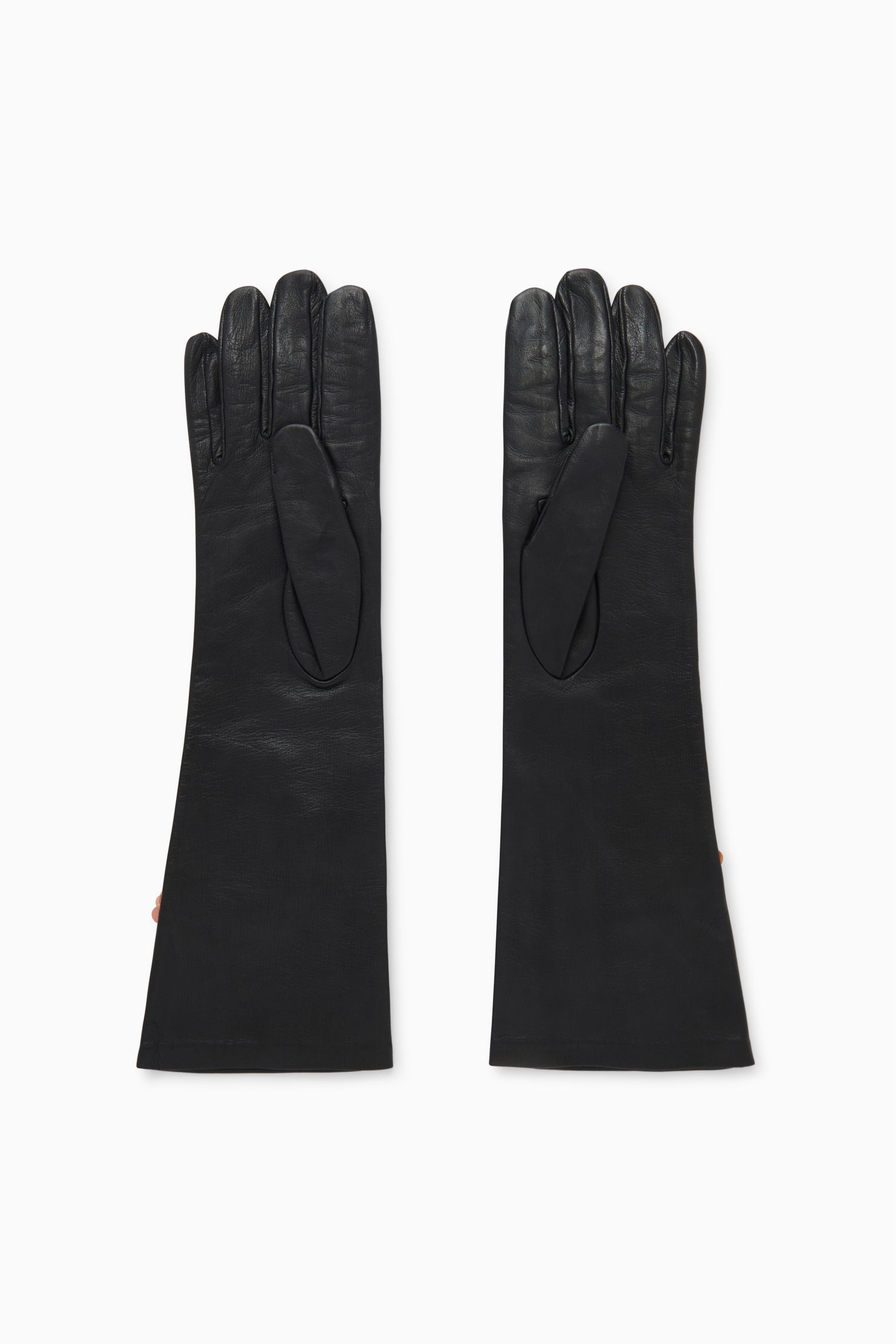 Laetitia Embellished Leather Gloves - Noir