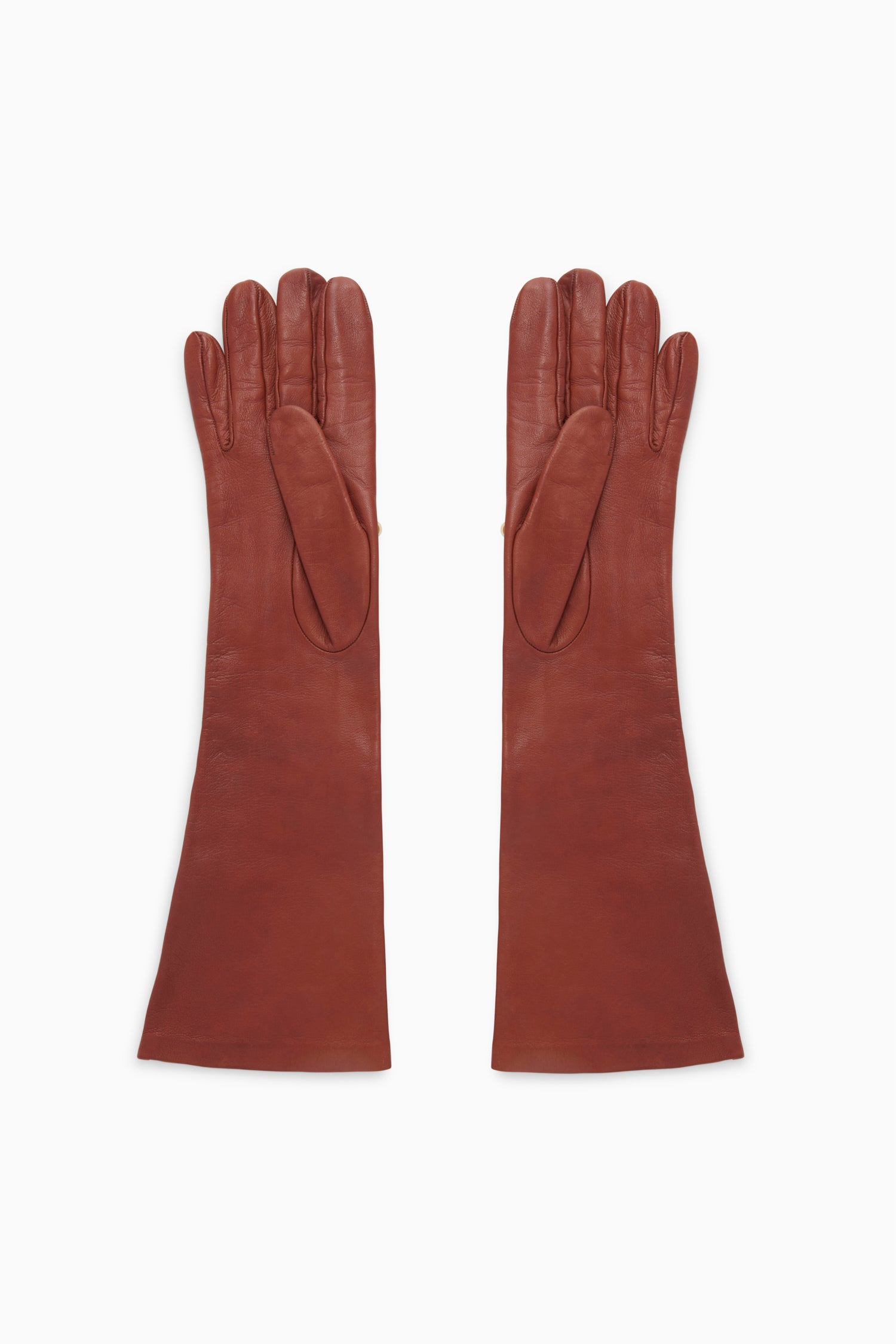 Laetitia Embellished Leather Gloves - Wenge