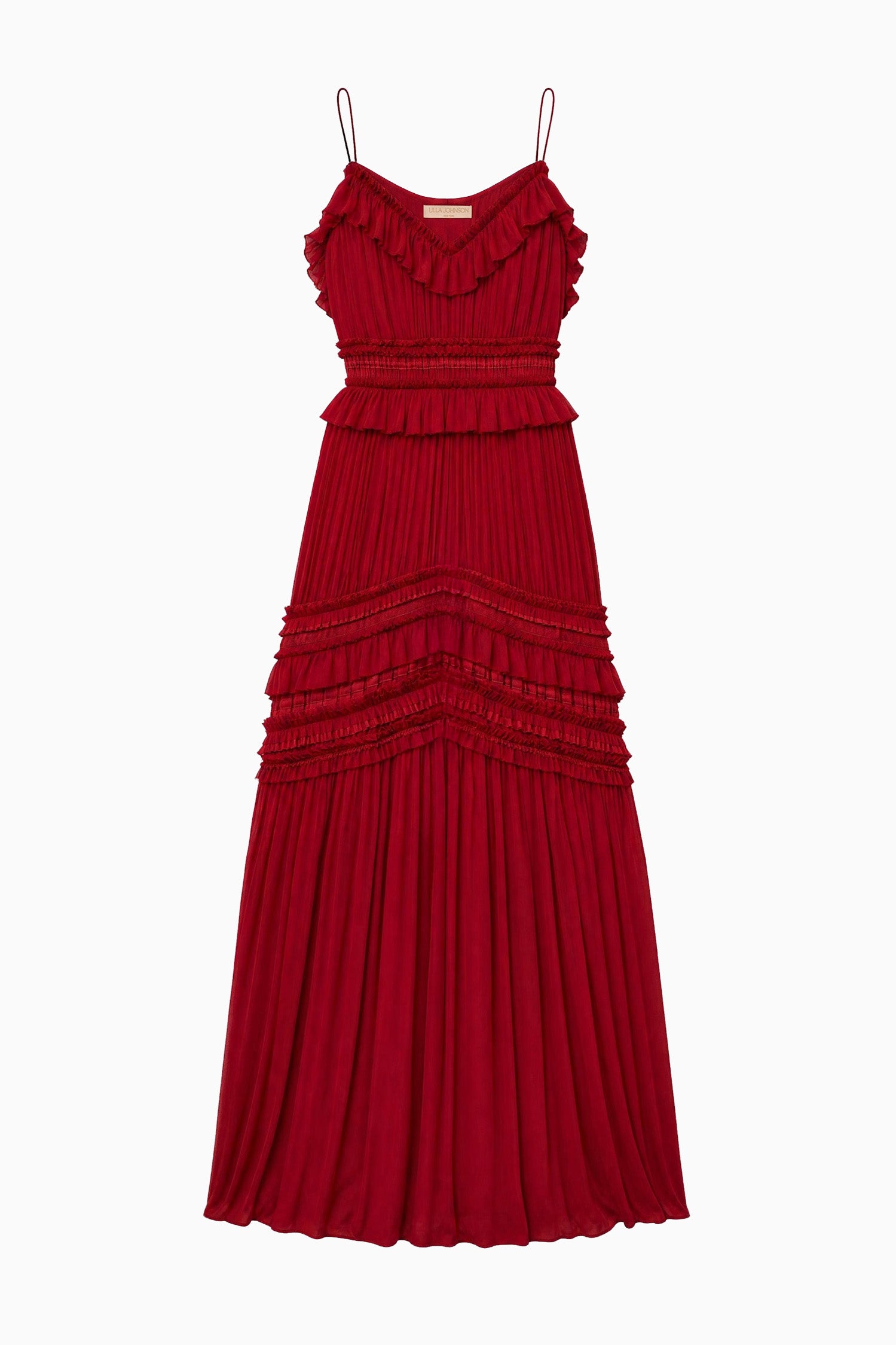 Ulla Johnson Dorothea Sleeveless Silk Gown - Cerise