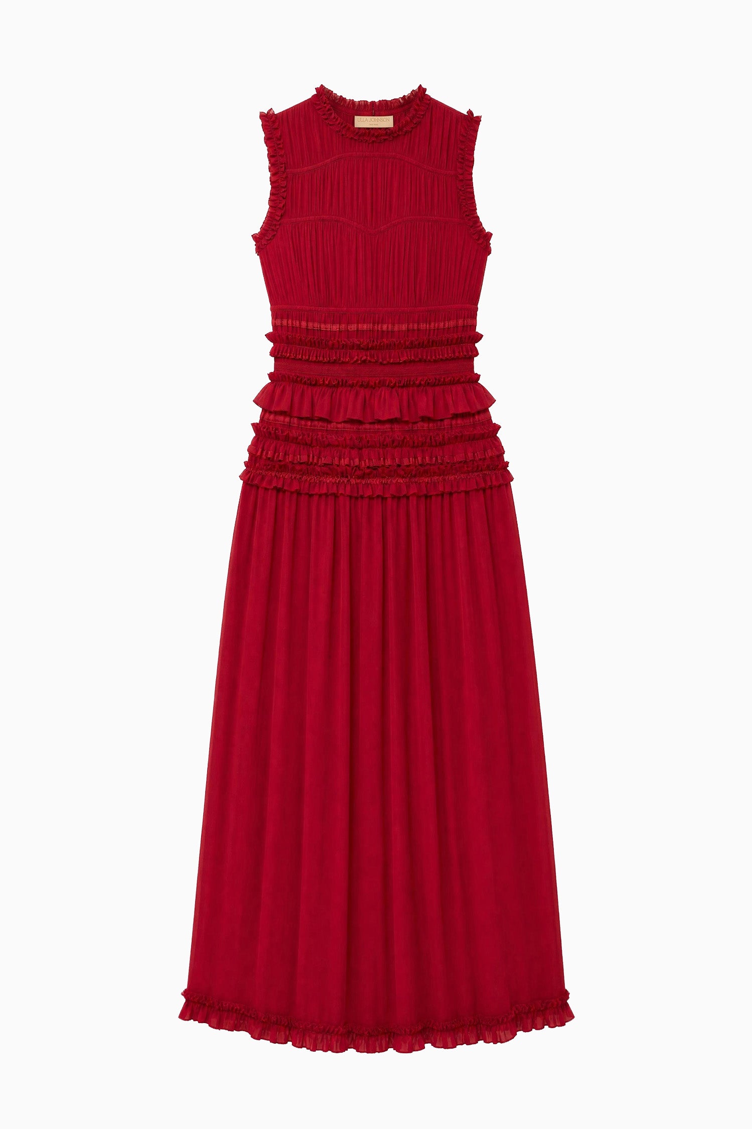 Ulla Johnson Etta Sleeveless Silk Dress - Cerise
