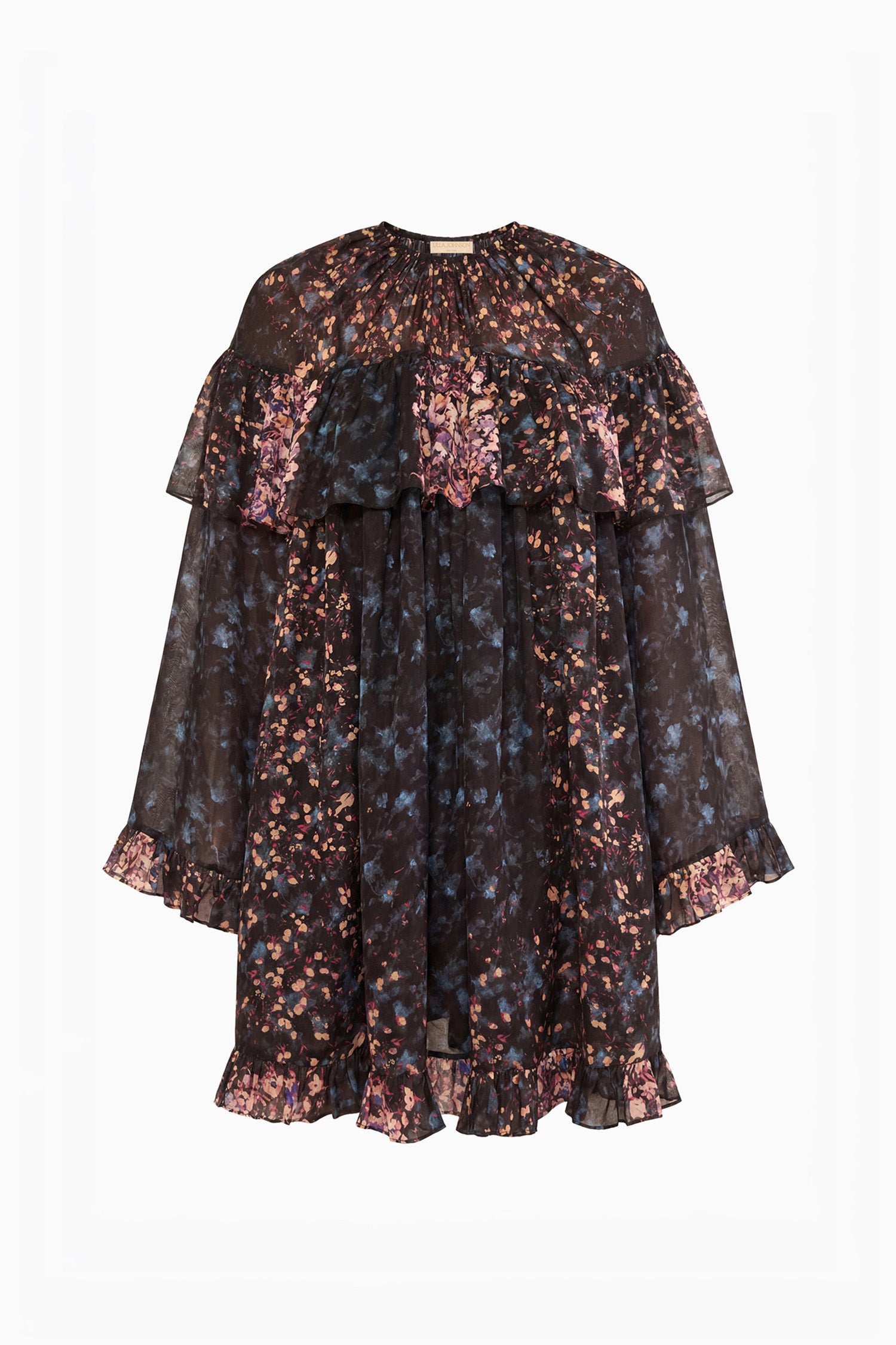 Ulla Johnson Lune Long Sleeve Silk Mini Dress - Eclipse
