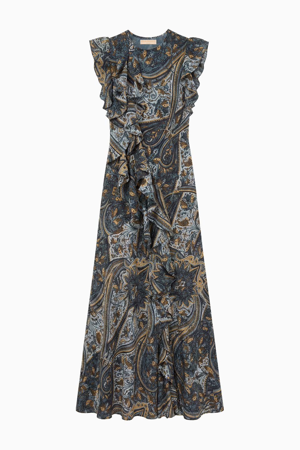 Ameline Sleeveless Silk Dress - Prussian