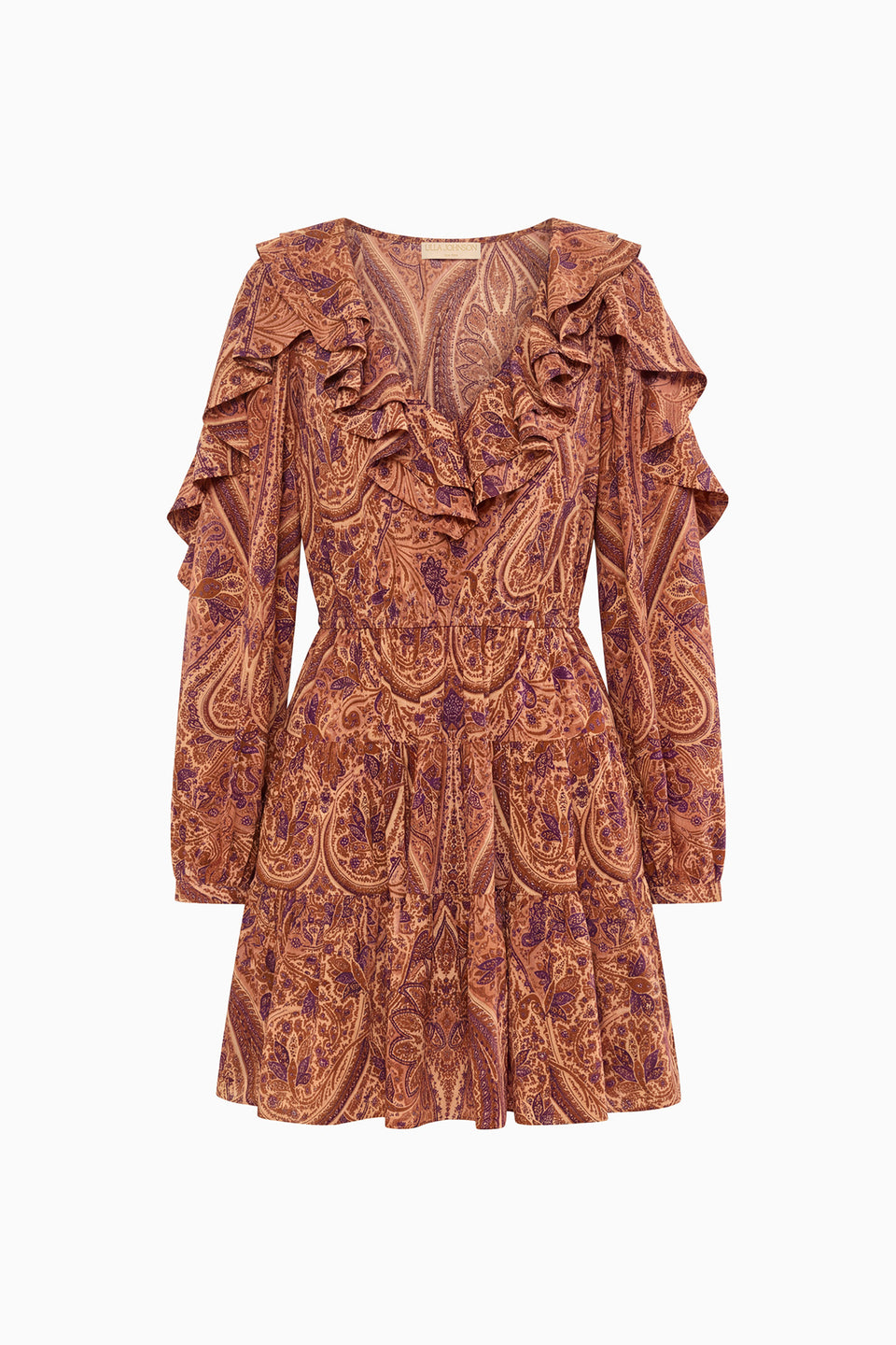 Vivi Long Sleeve Silk Mini Dress - Rosette