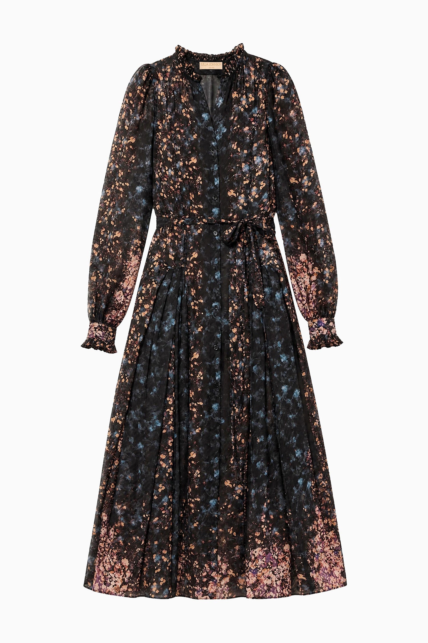Ulla Johnson Tessa Long Sleeve Silk Dress - Eclipse