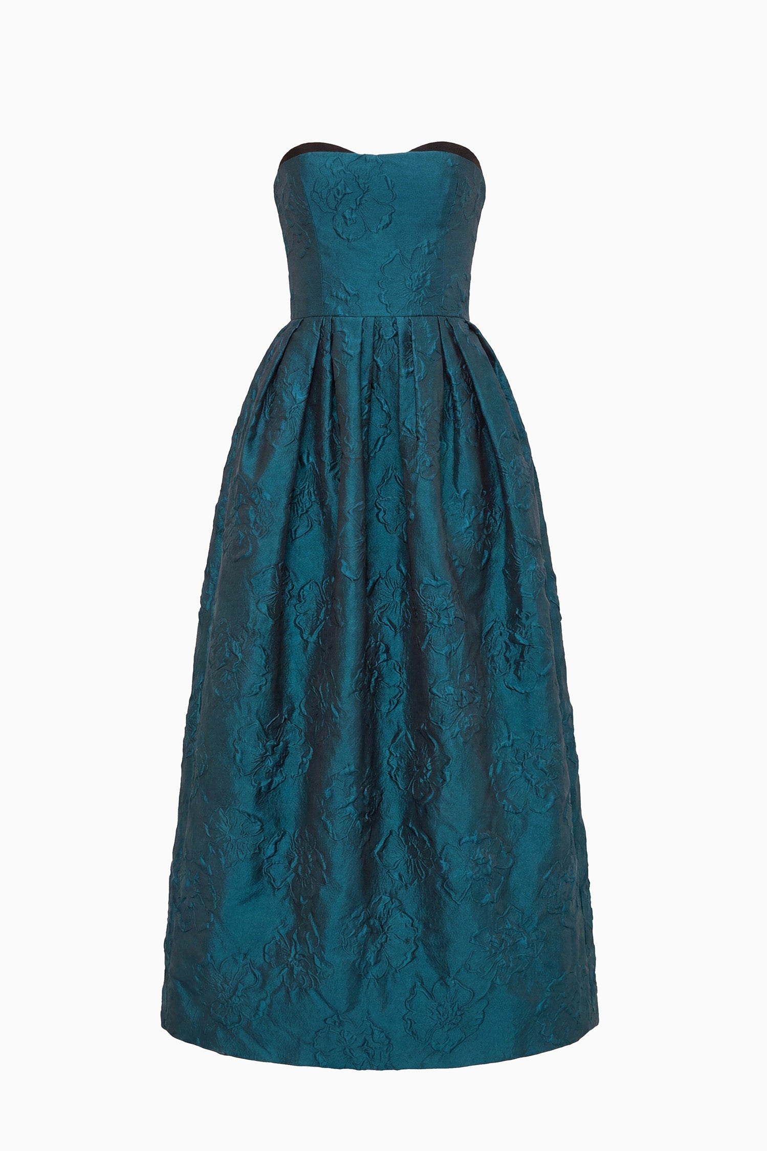 Katerina Strapless Cloque Dress - Beryl