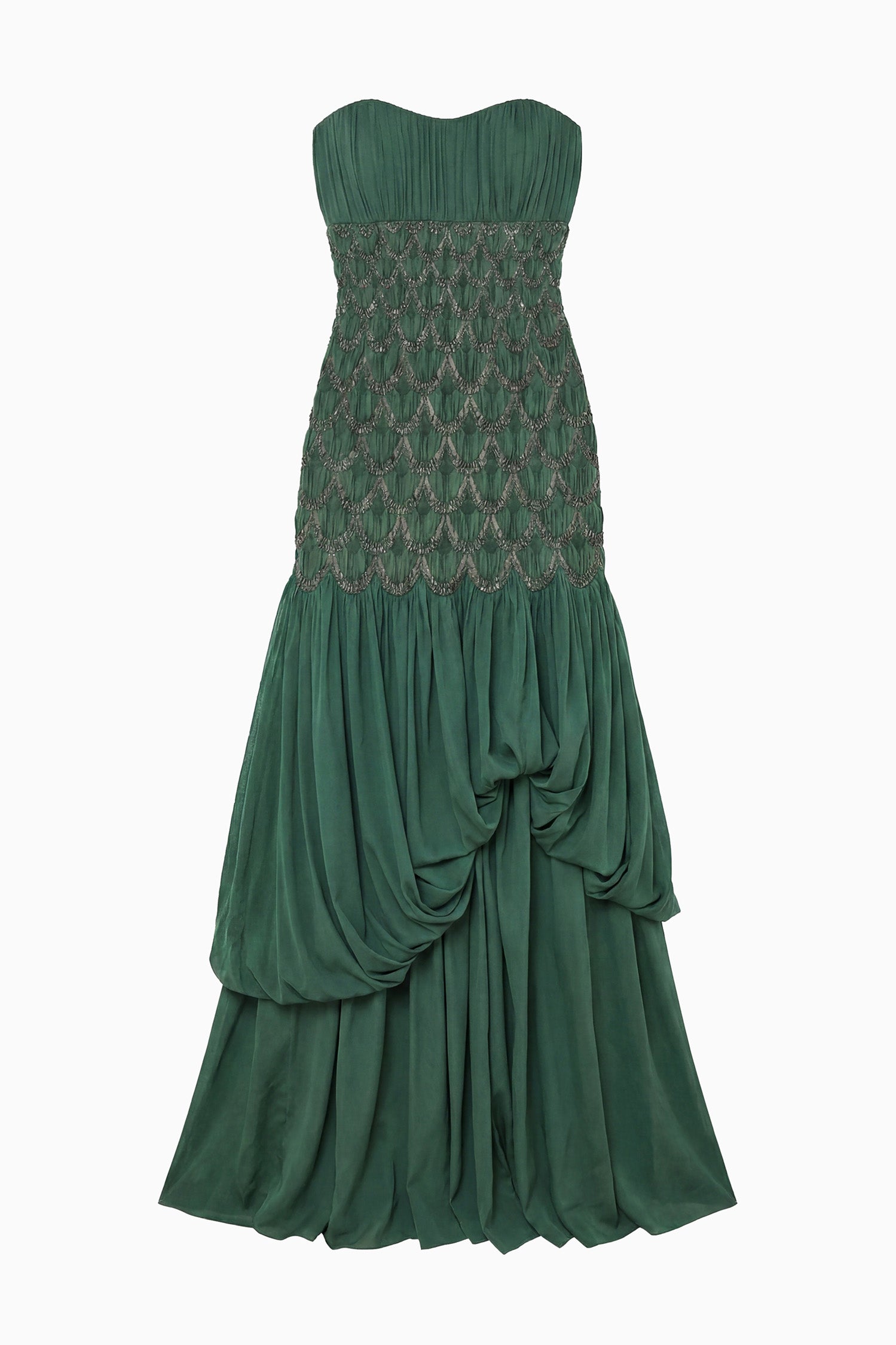 Ulla Johnson Octavine Strapless Silk Gown - Tourmaline